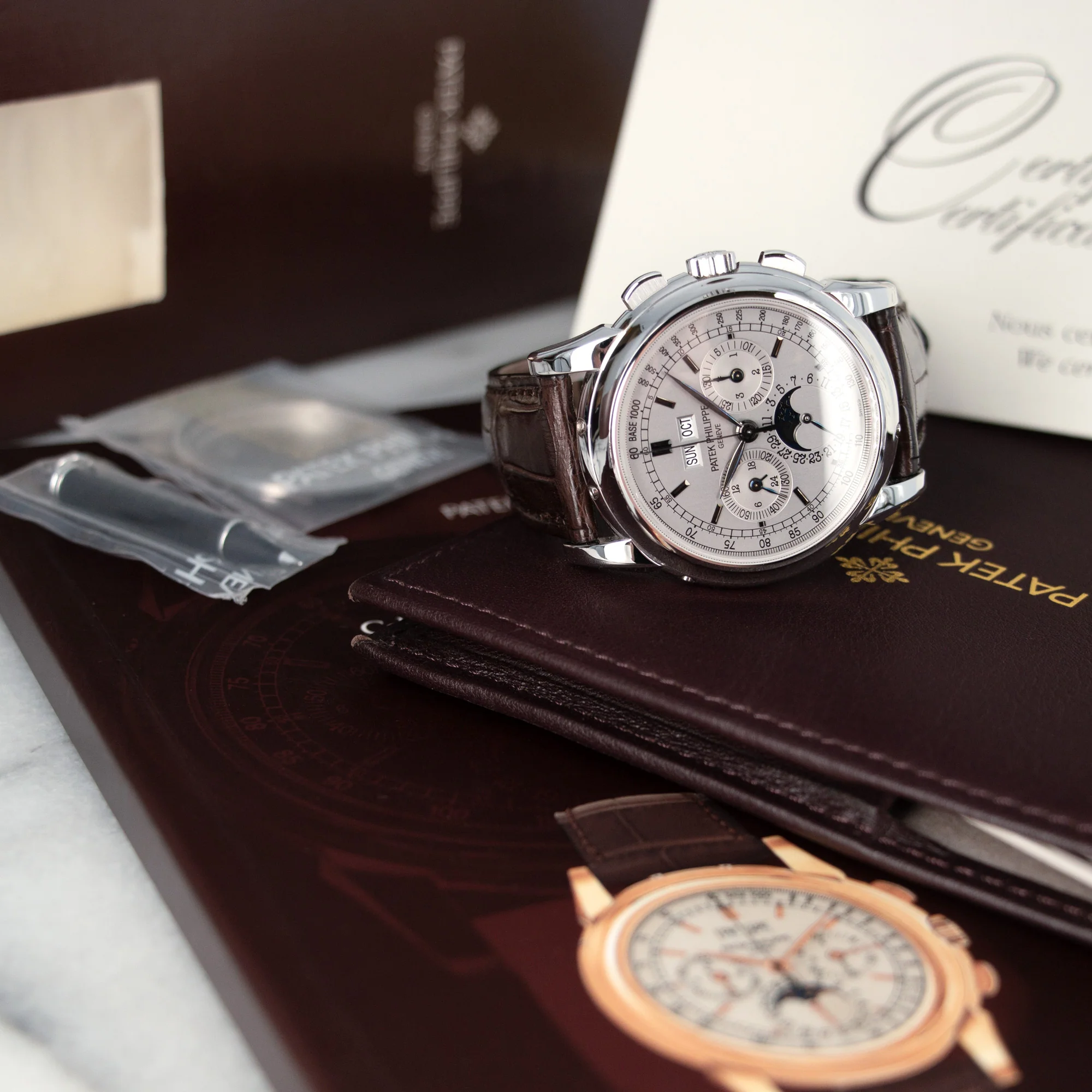 Patek Philippe White Gold Perpetual Calendar Chronograph Ref. 5970 - Image 8