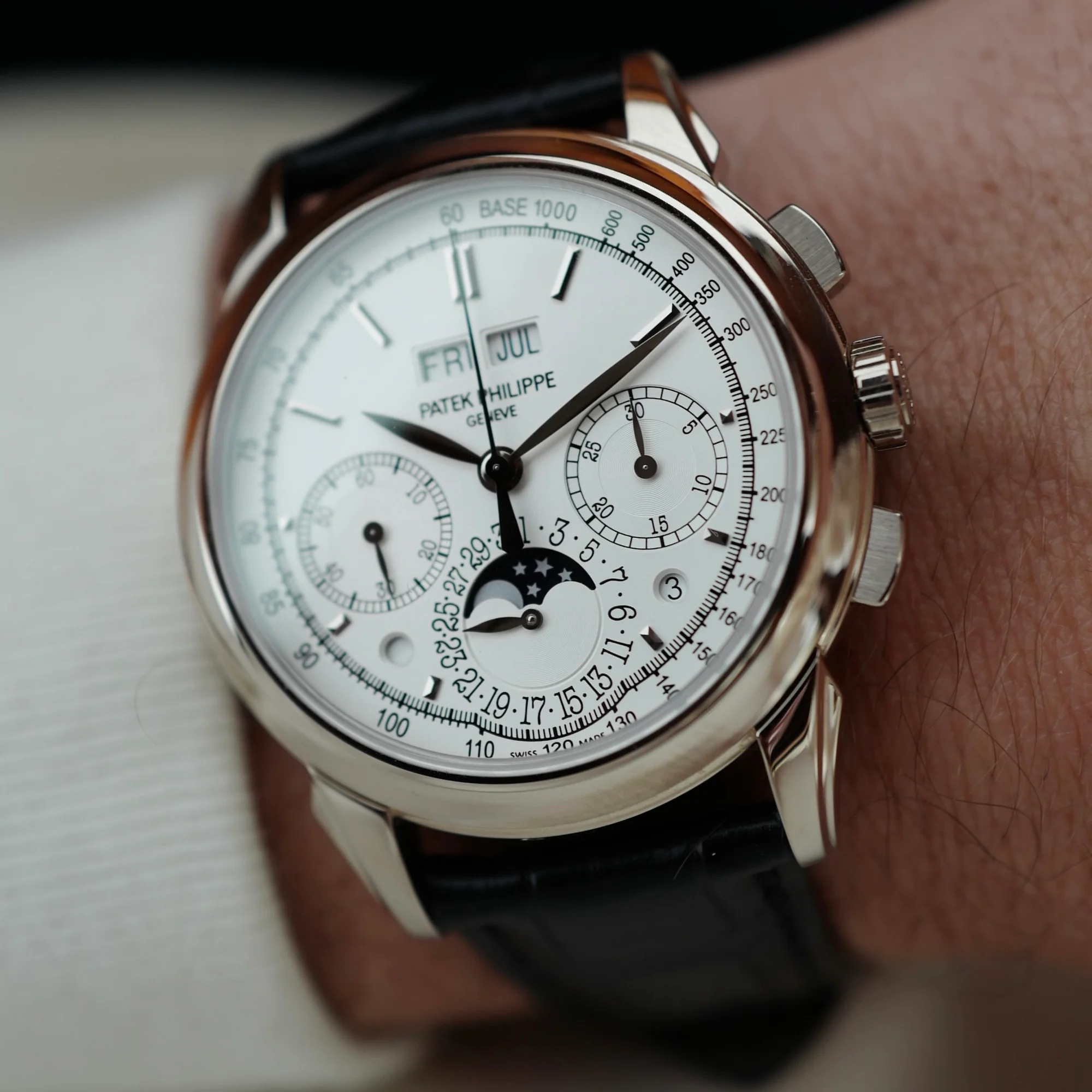 Patek Philippe White Gold Perpetual Calendar Chronograph Watch Ref. 5270G-013 with Original Box and Papers - Image 5