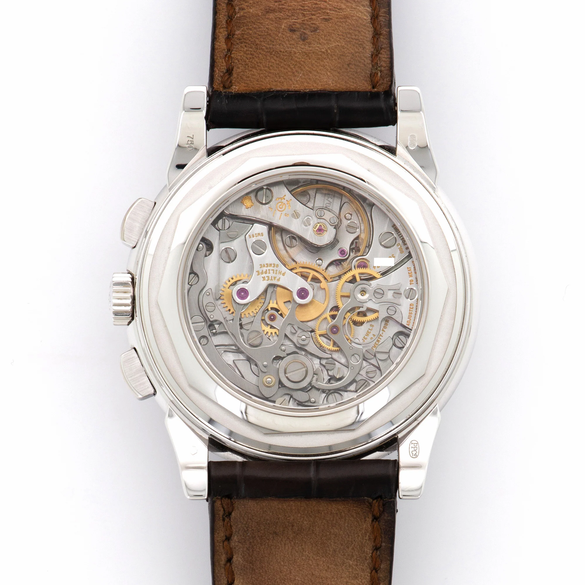 Patek Philippe White Gold Perpetual Calendar Chronograph Watch Ref. 5970 - Image 4