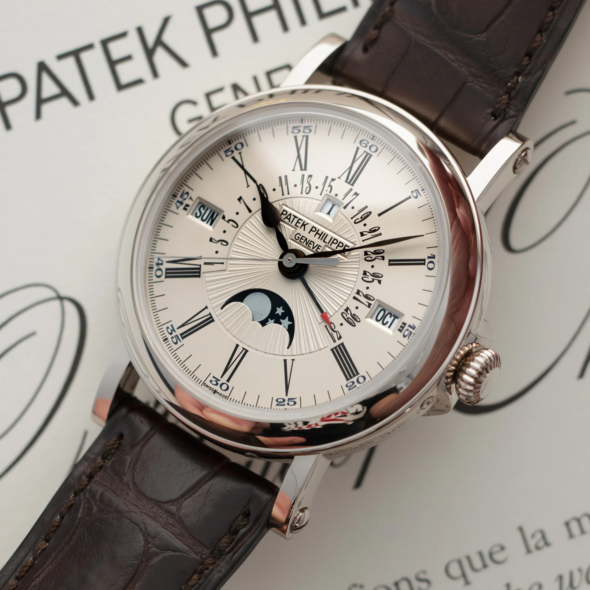 Patek Philippe White Gold Perpetual Calendar Retrograde Watch Ref. 5159 - Image 2