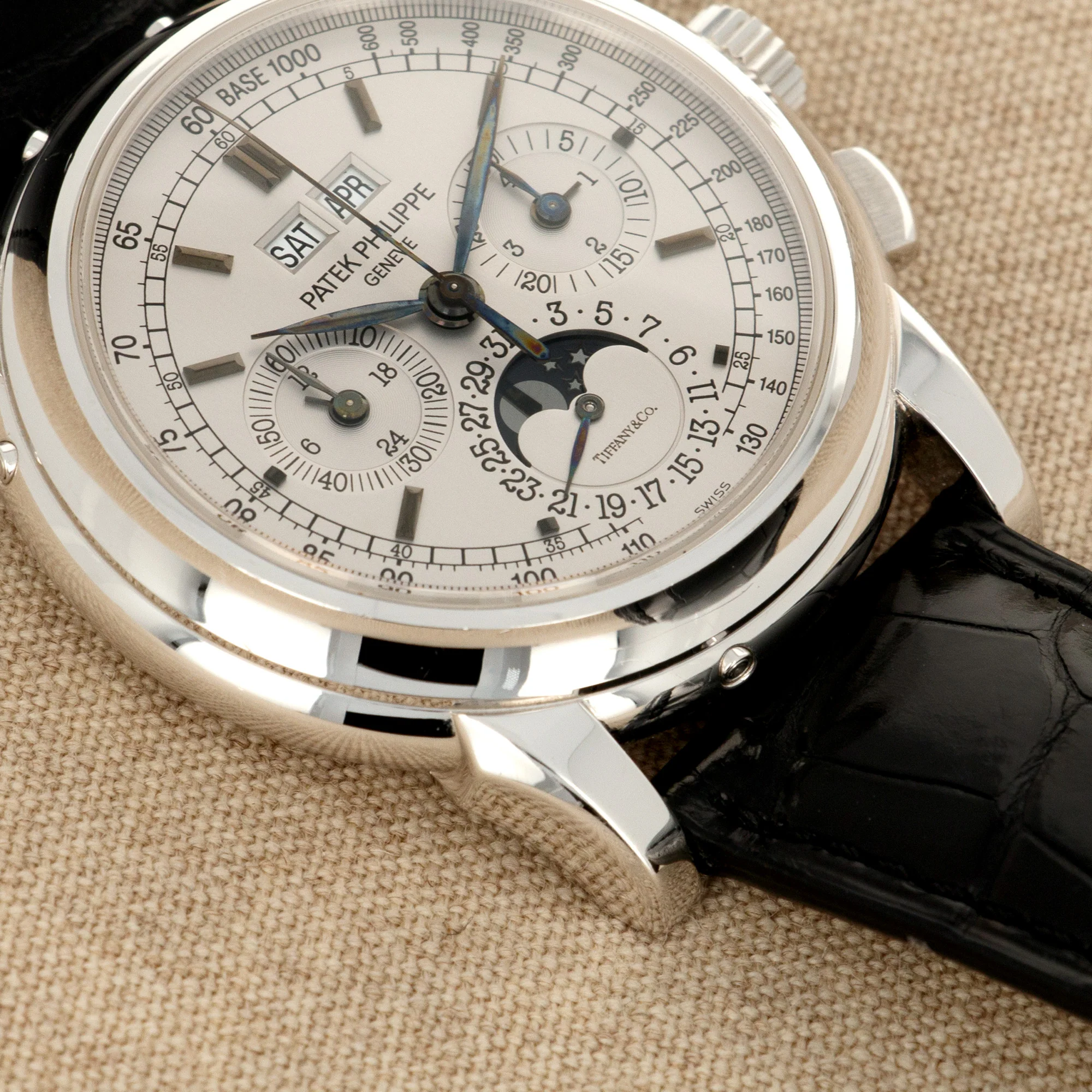 Patek Philippe White Gold Perpetual Calendar Tiffany & Co. Watch Ref. 5970 - Image 3
