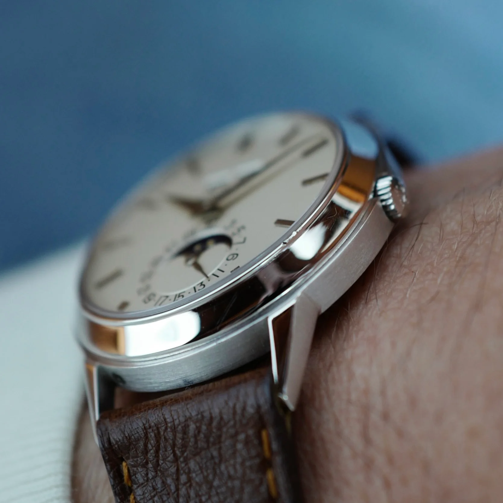 Patek Philippe White Gold Perpetual Calendar Watch Ref. 3448 - Image 3