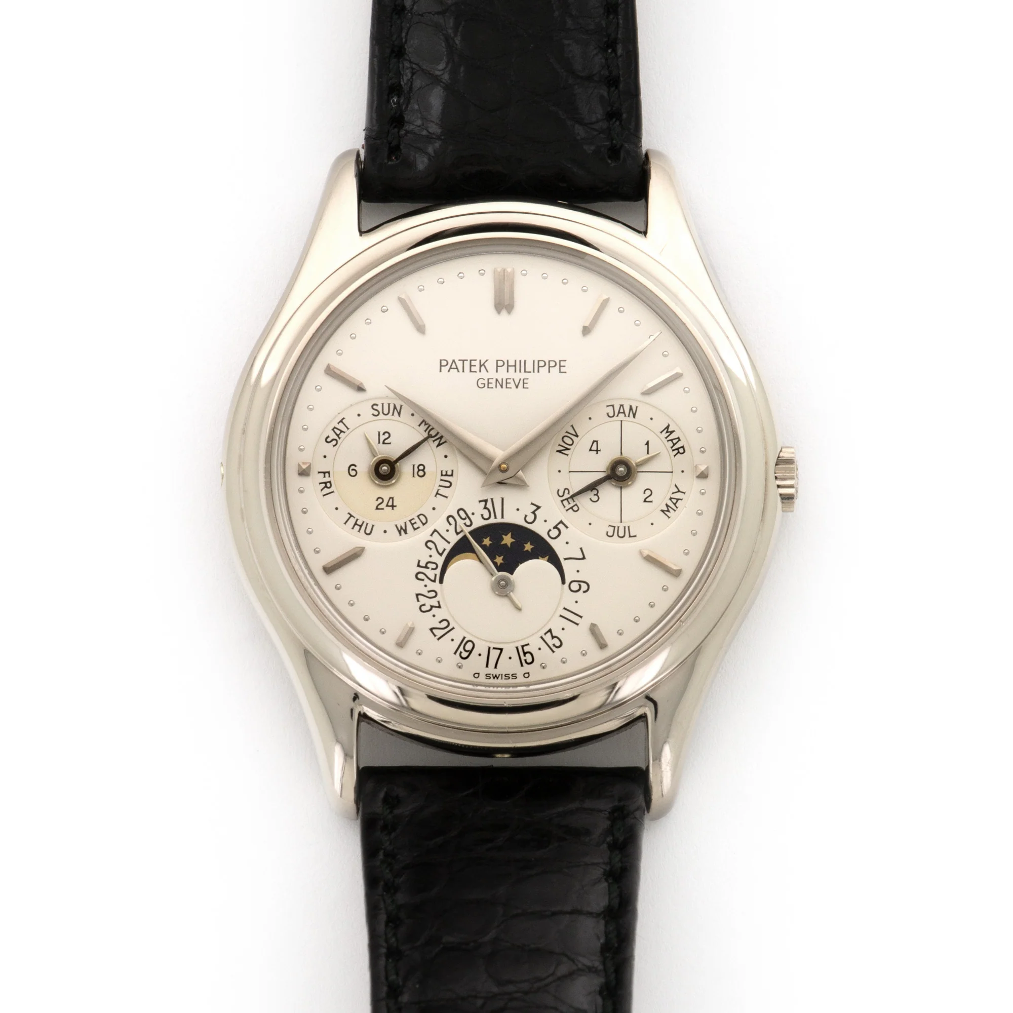 Patek Philippe White Gold Perpetual Calendar Watch Ref. 3941