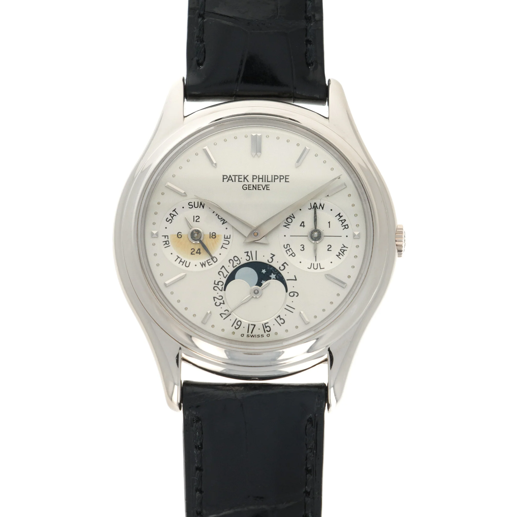 Patek Philippe White Gold Perpetual Calendar Watch Ref. 3940