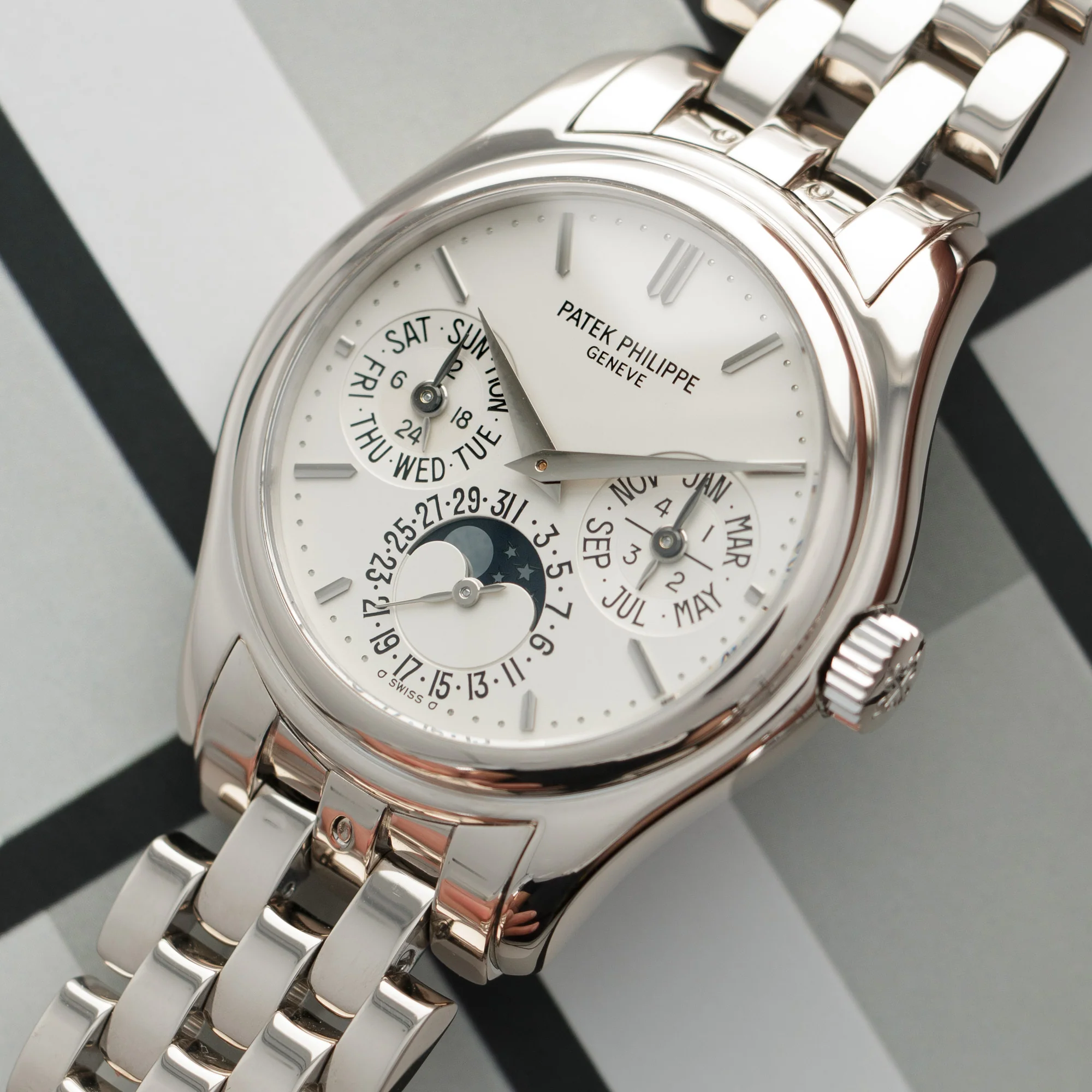 Patek Philippe White Gold Perpetual Calendar Watch Ref. 5136 - Image 2