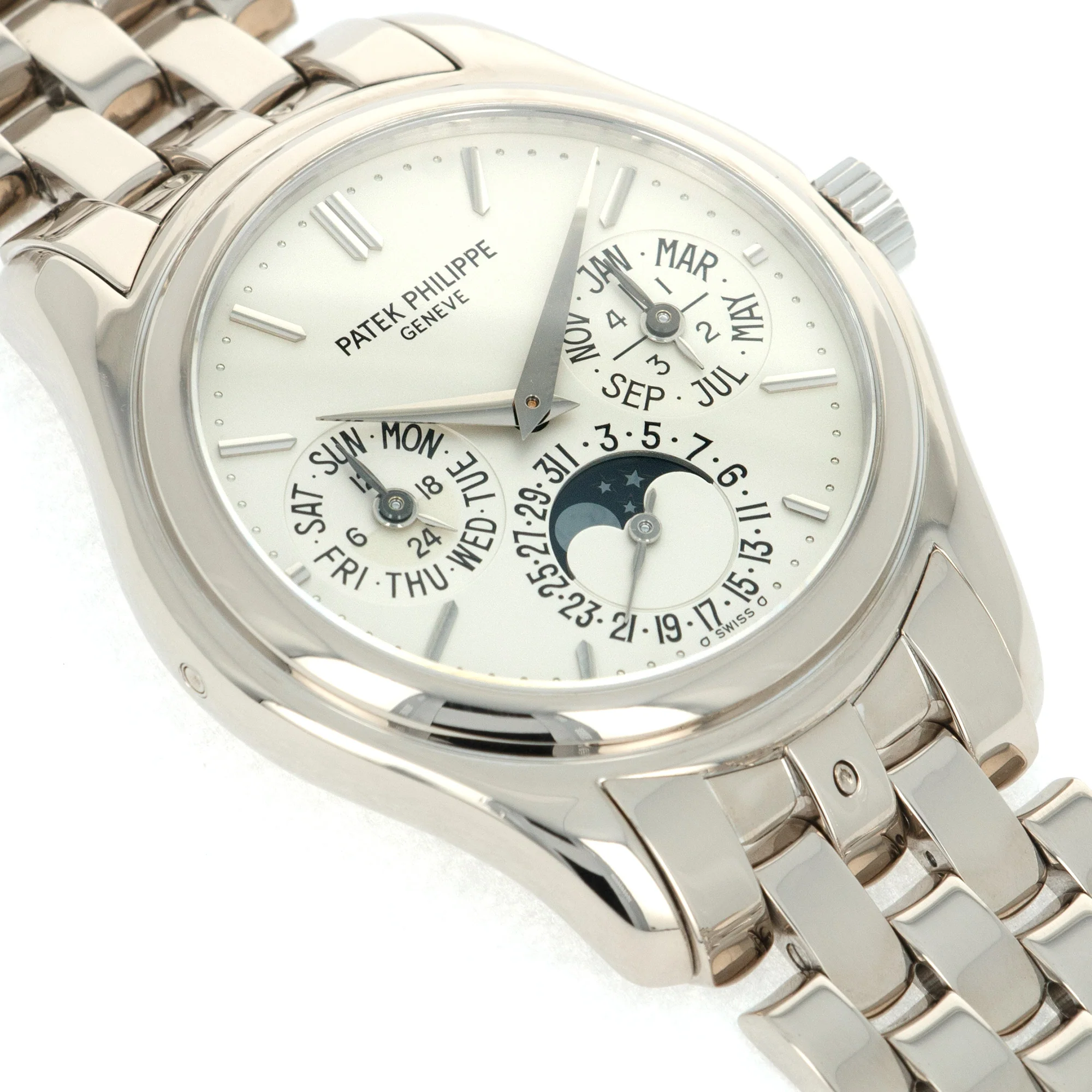 Patek Philippe White Gold Perpetual Calendar Watch Ref. 5136 - Image 3