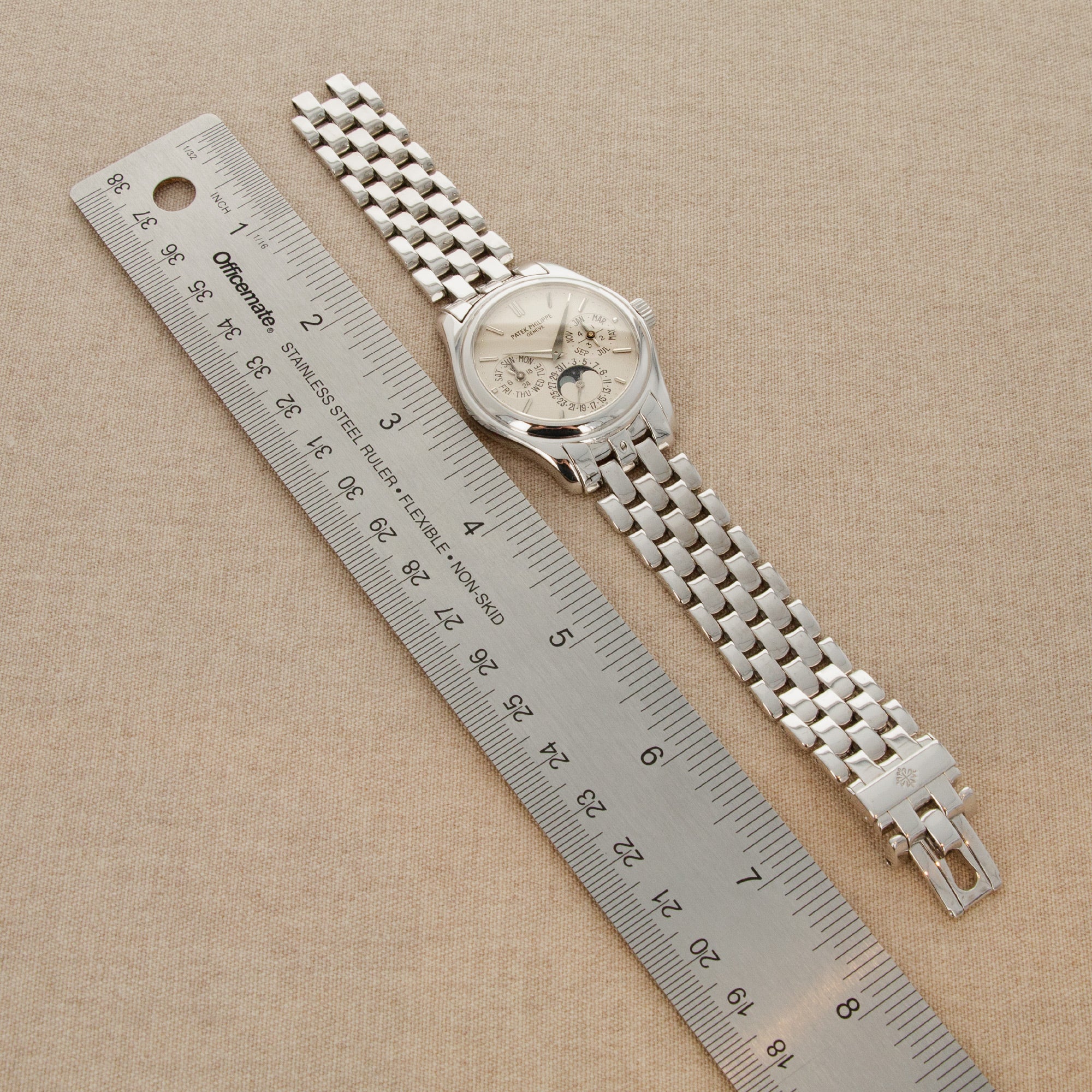 Patek Philippe White Gold Perpetual Calendar Watch Ref. 5136 - Image 4