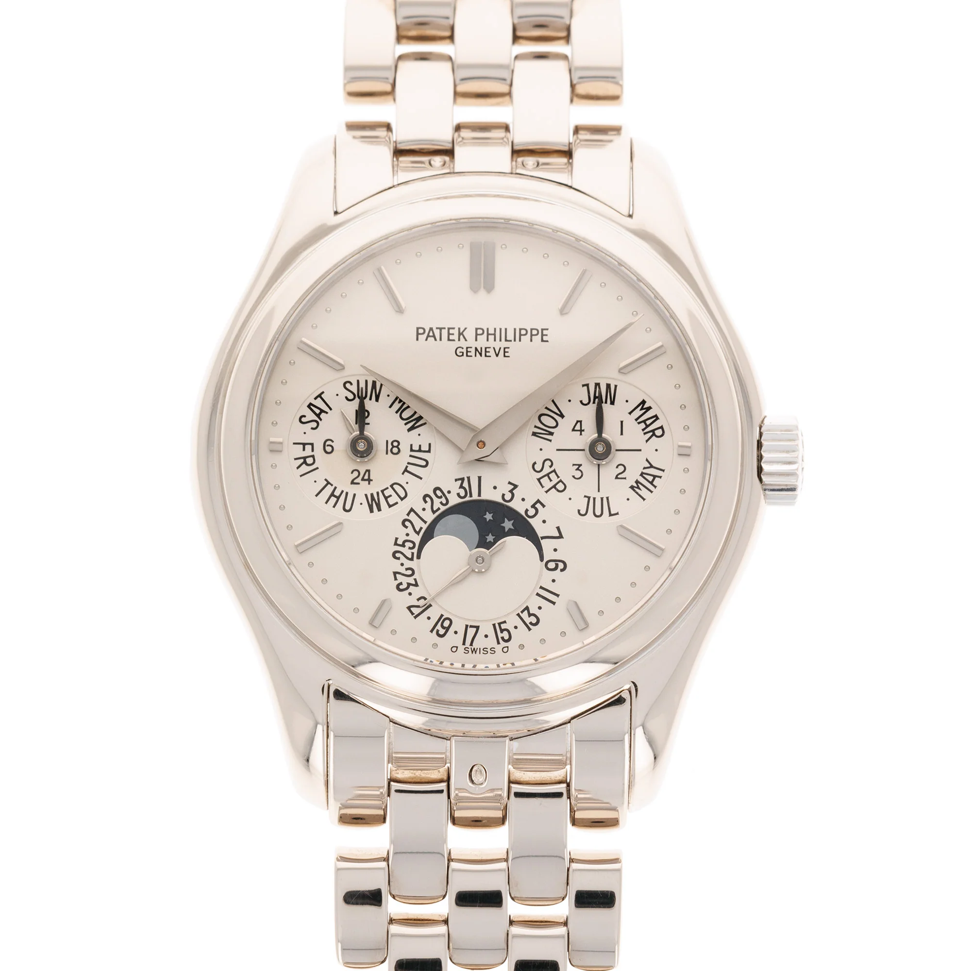 Patek Philippe White Gold Perpetual Calendar Watch Ref. 5136