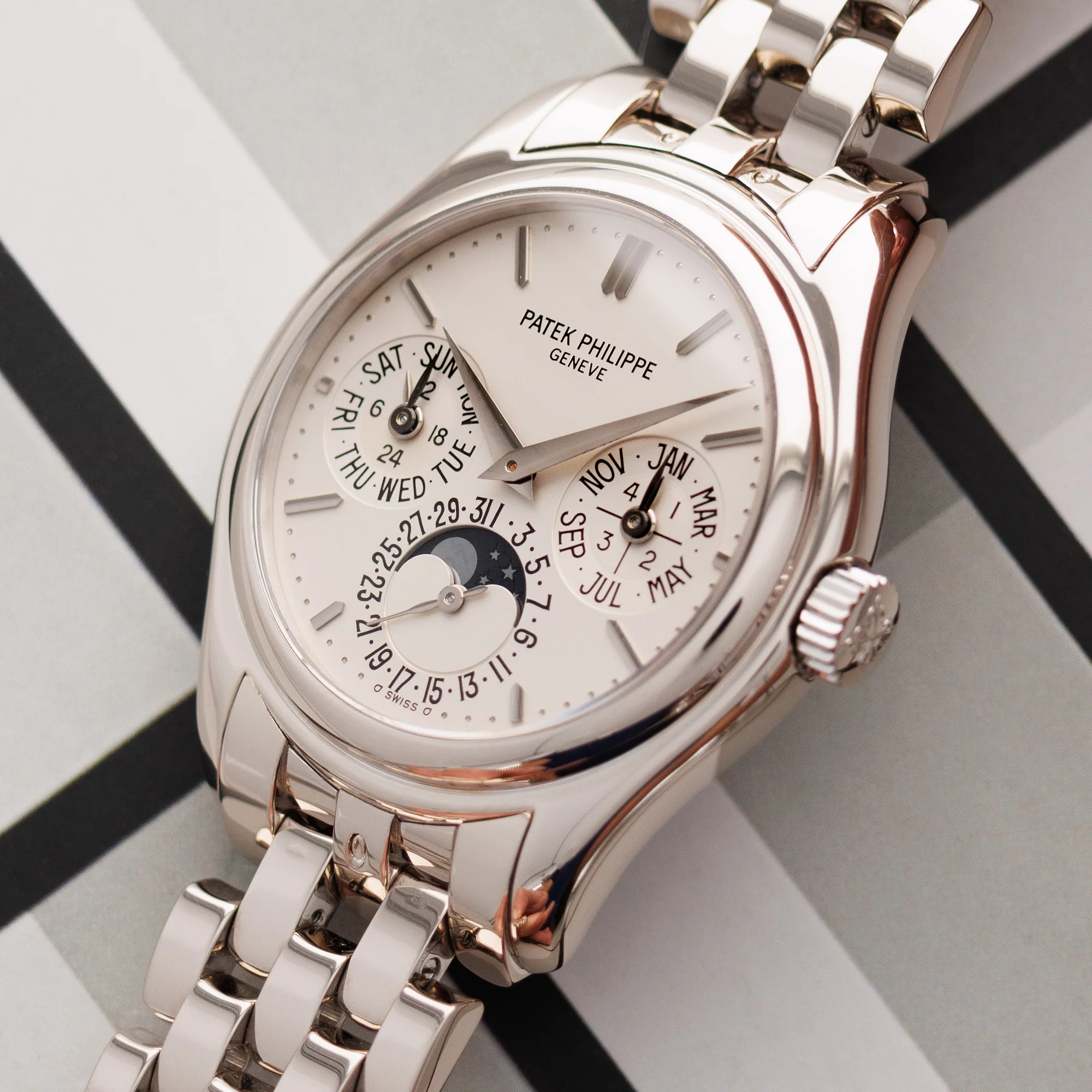 Patek Philippe White Gold Perpetual Calendar Watch Ref. 5136 - Image 2
