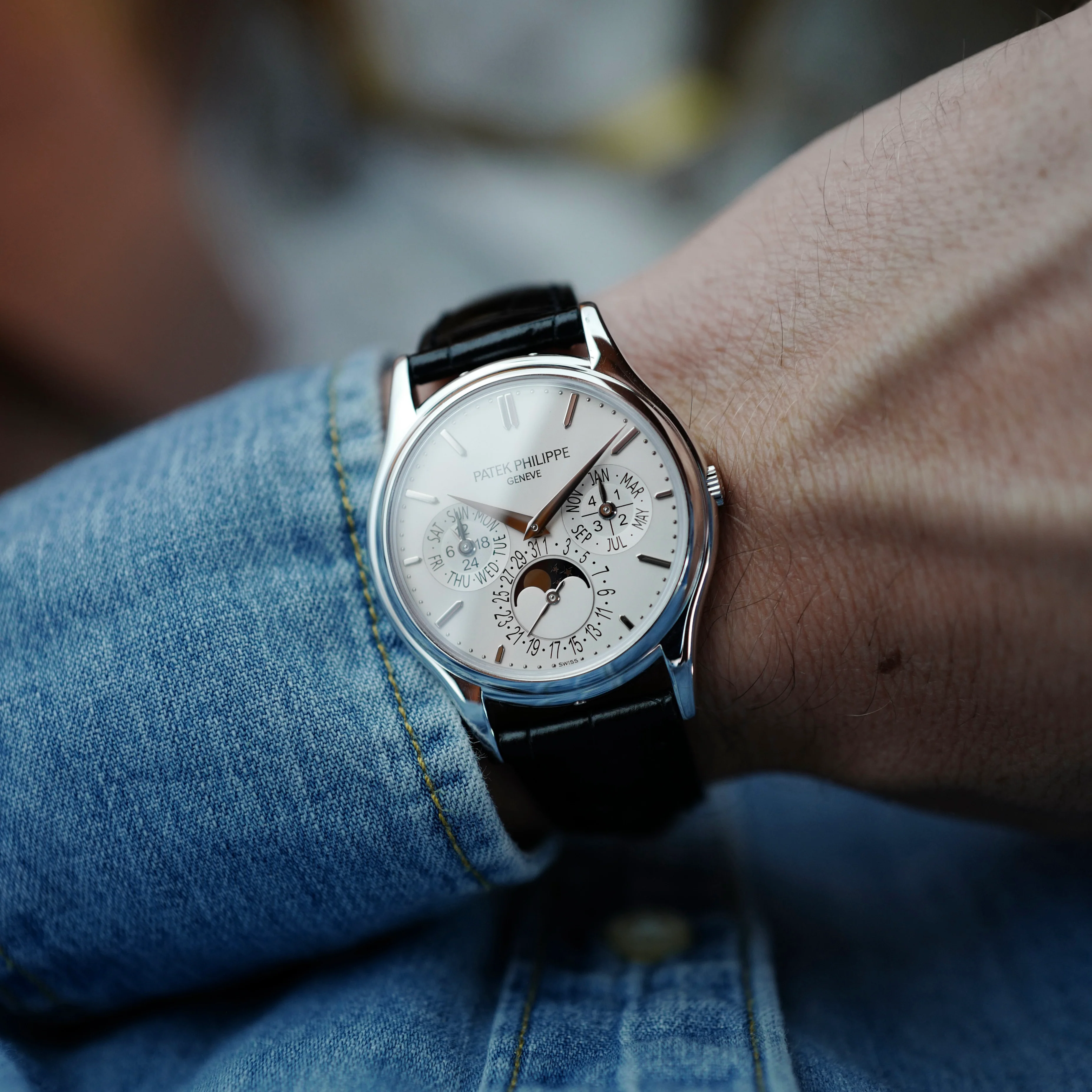 Patek Philippe White Gold Perpetual Calendar Watch Ref. 5140 - Image 5