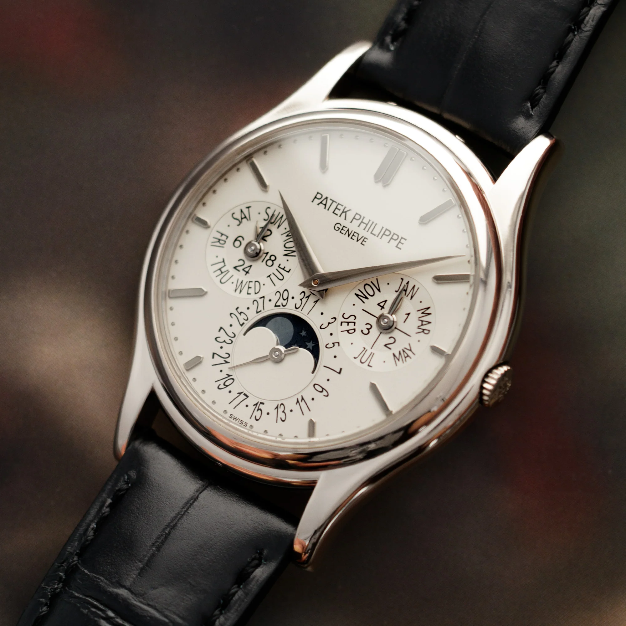 Patek Philippe White Gold Perpetual Calendar Watch Ref. 5140 - Image 2