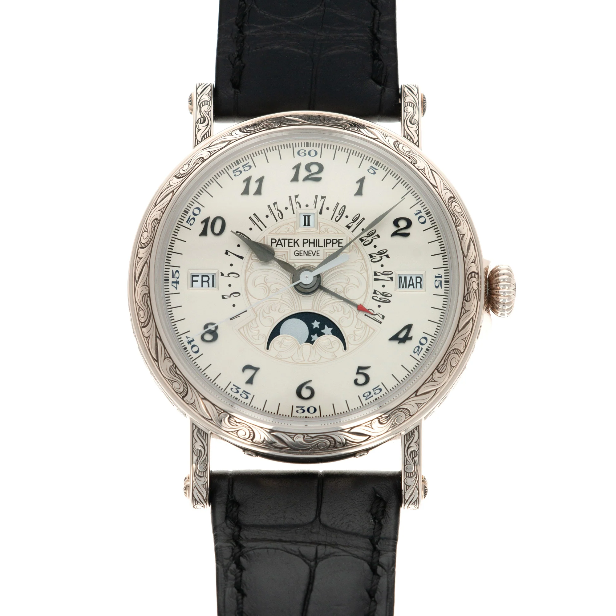 Patek Philippe White Gold Perpetual Calendar Watch Ref. 5160, Retailed by Tiffany & Co.