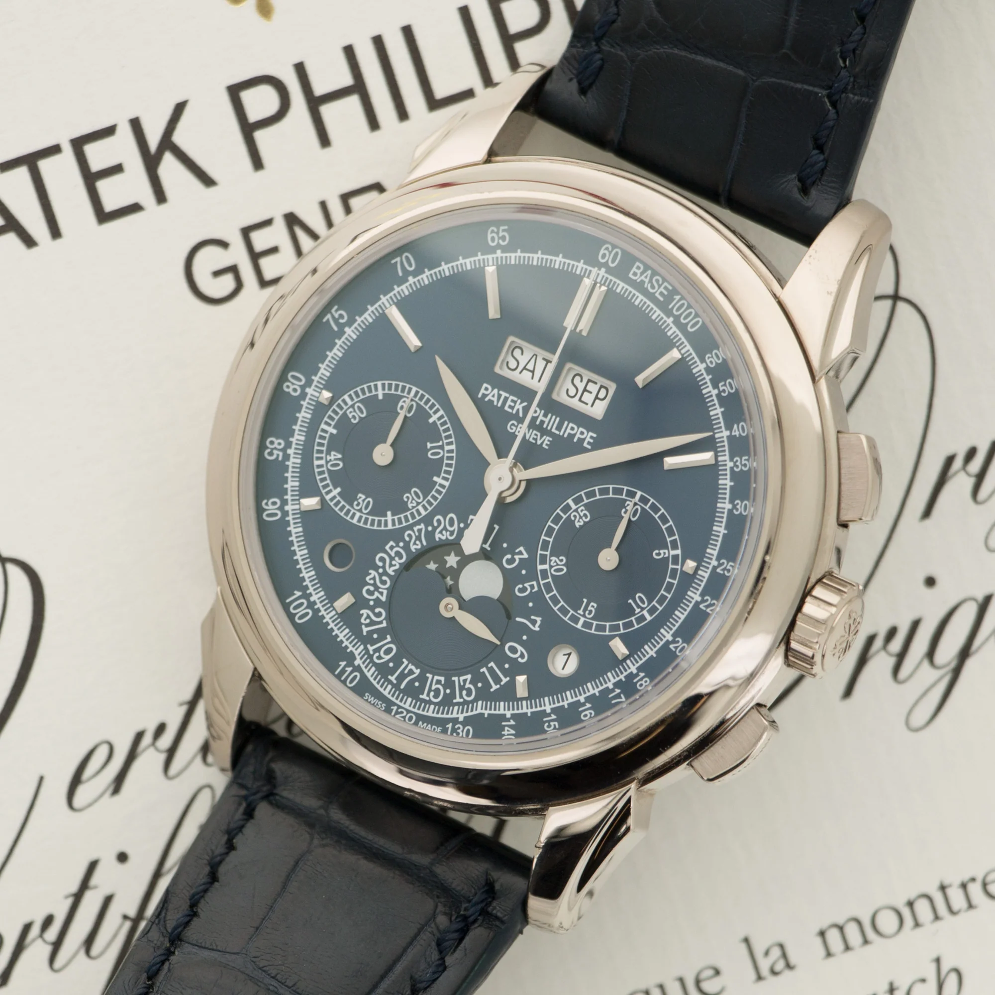 Patek Philippe White Gold Perpetual Calendar Watch Ref. 5270 - Image 2