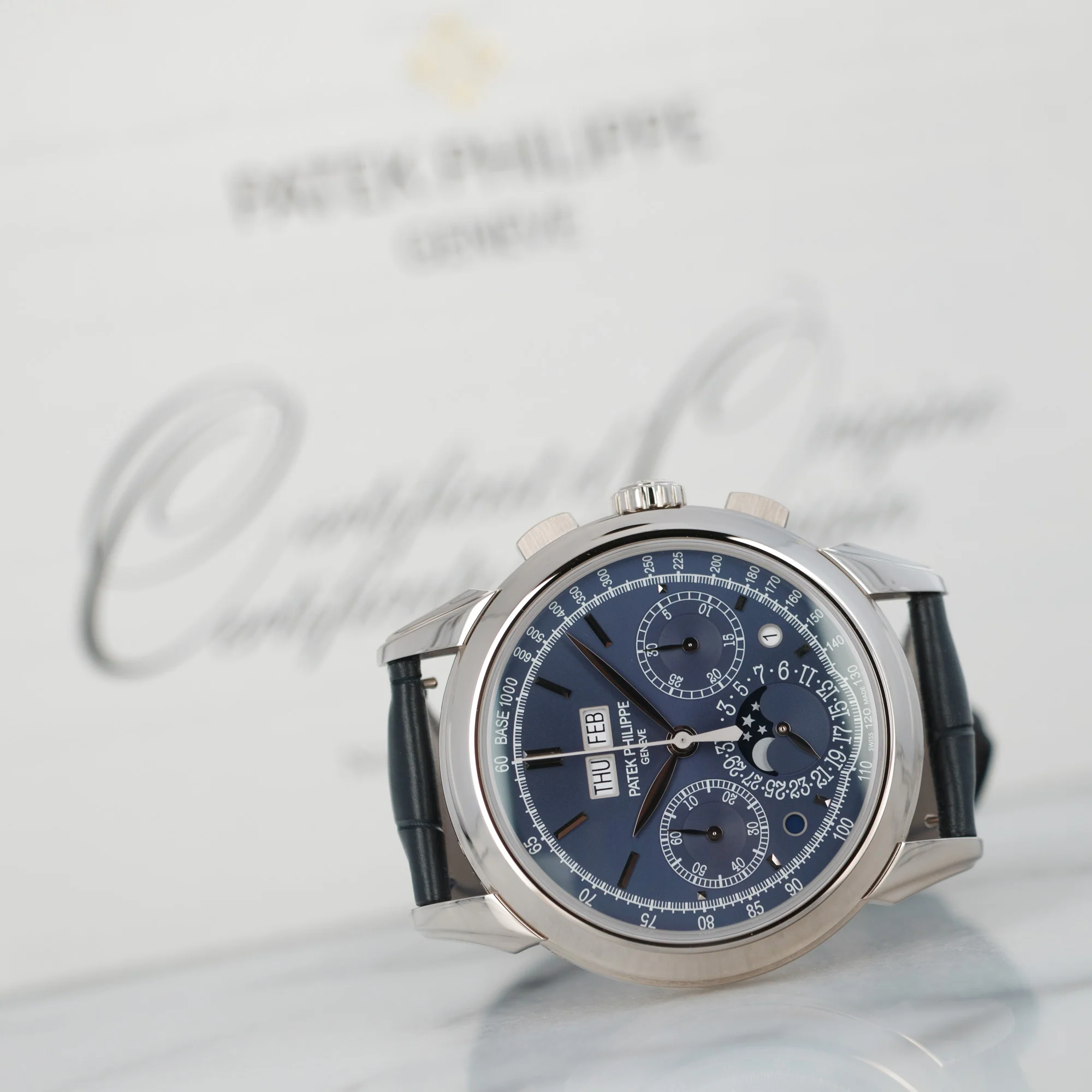 Patek Philippe White Gold Perpetual Chronograph Watch Ref. 5270 - Image 5