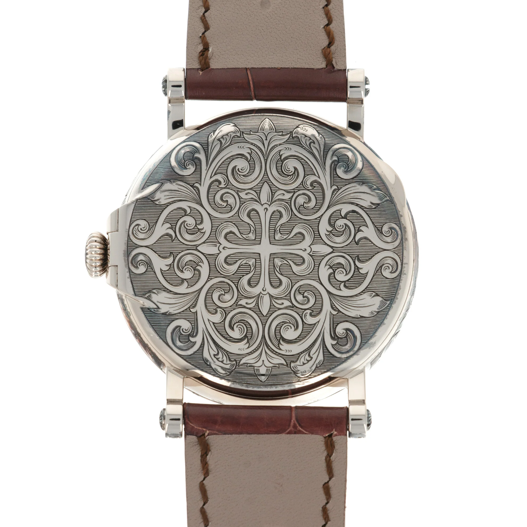 Patek Philippe White Gold Perpetual Hand-Engraved Watch Ref. 5160 - Image 4