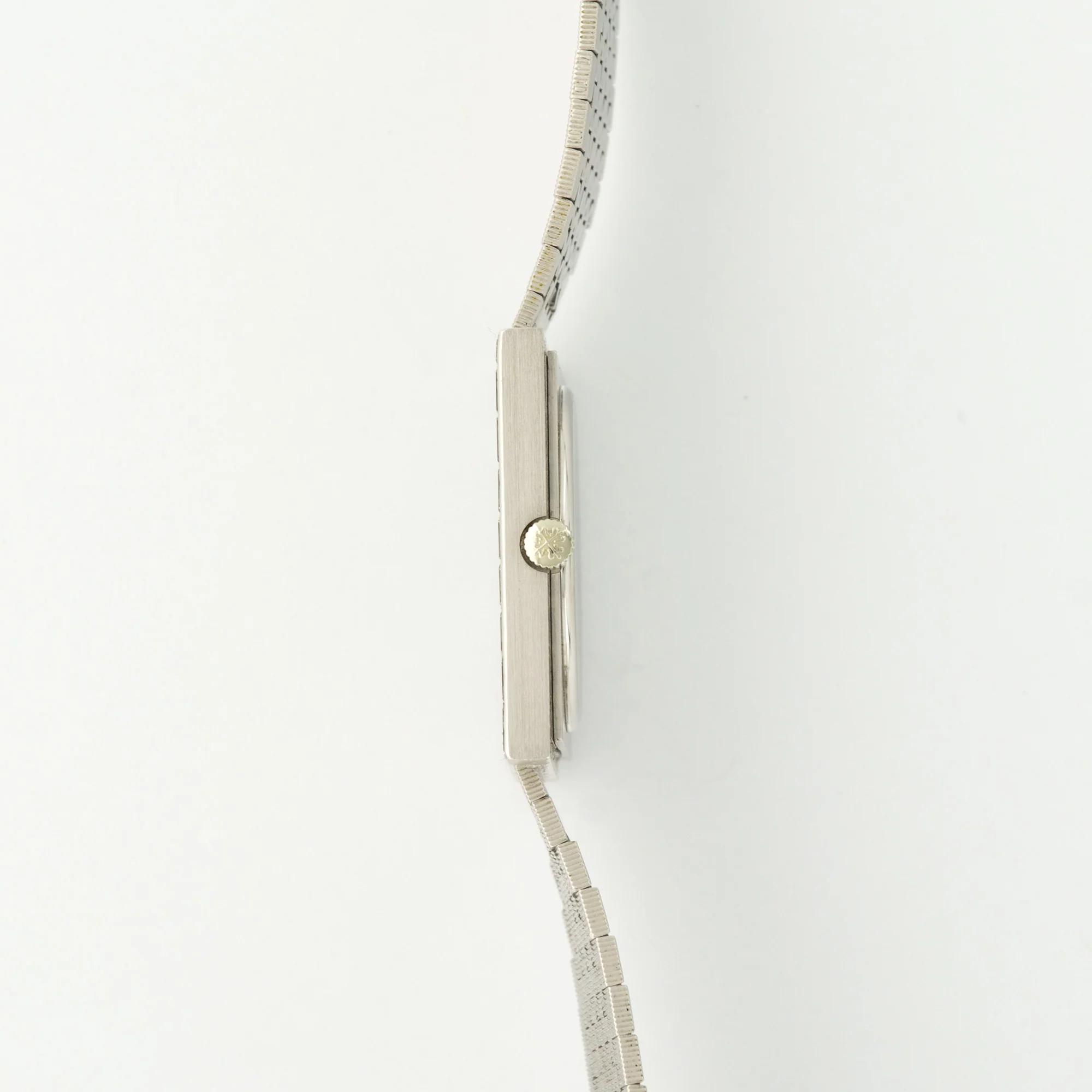Patek Philippe White Gold Rectangular Baguette Diamond Watch Ref. 3540 - Image 3