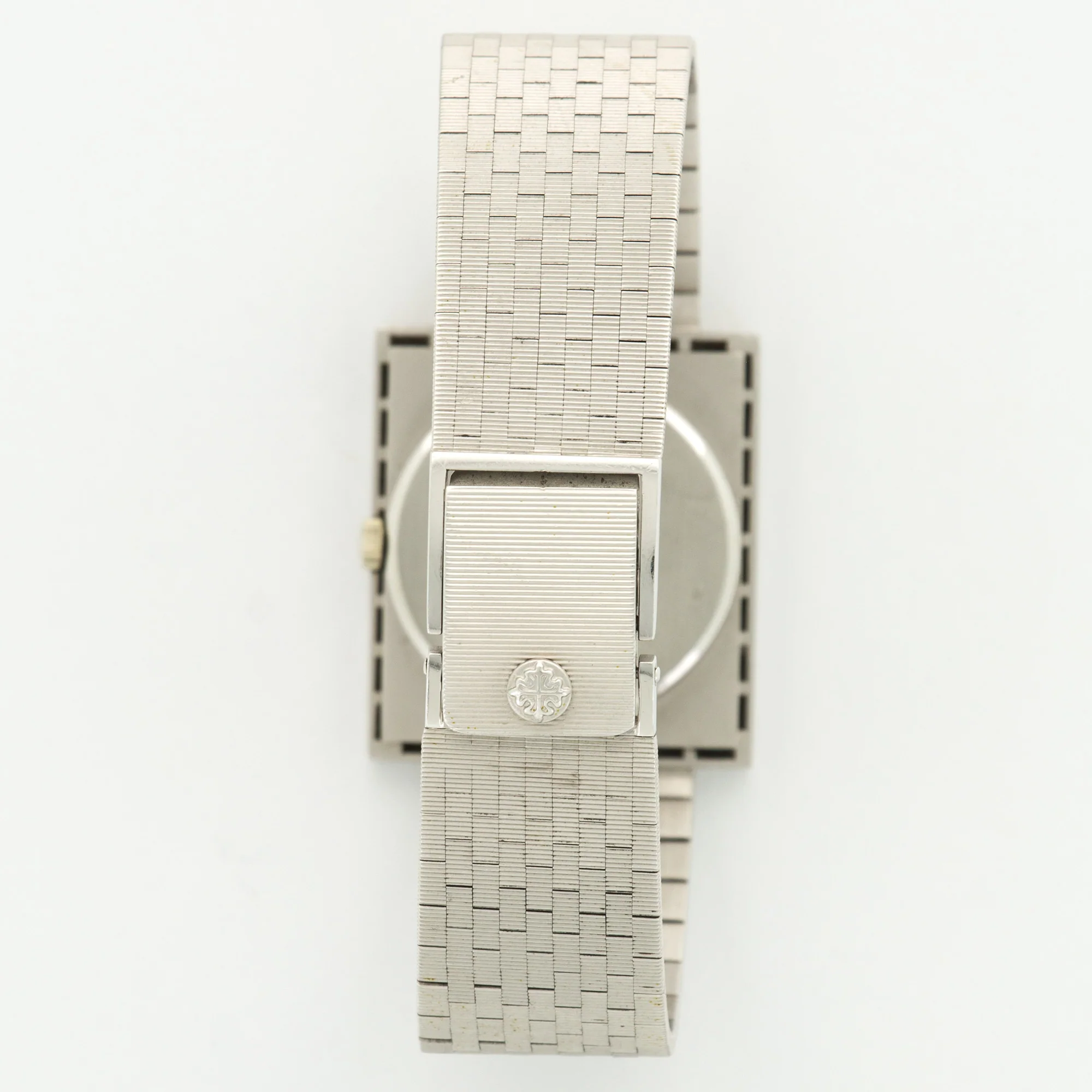 Patek Philippe White Gold Rectangular Baguette Diamond Watch Ref. 3540 - Image 5