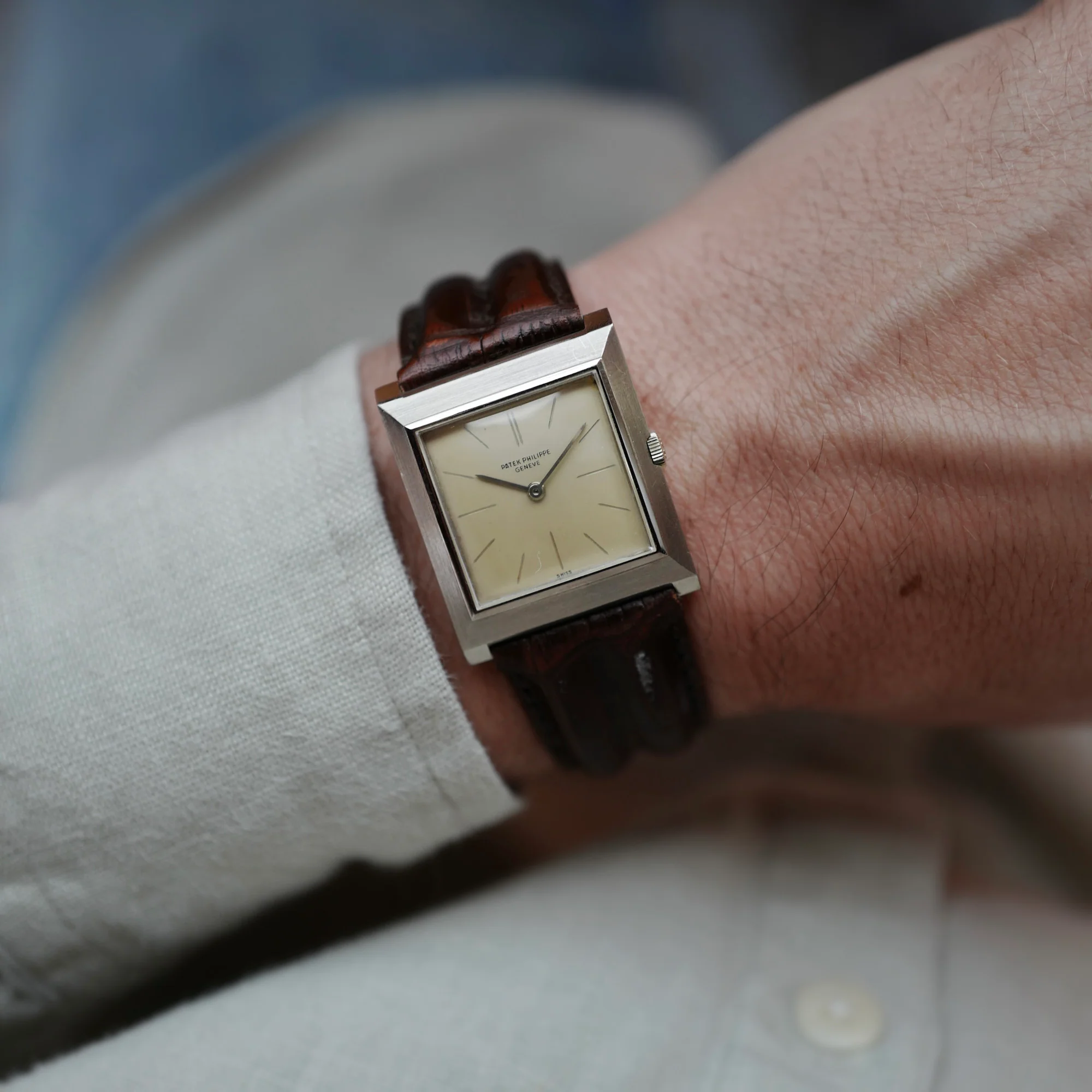 Patek Philippe White Gold Square Watch Ref. 3404 - Image 3
