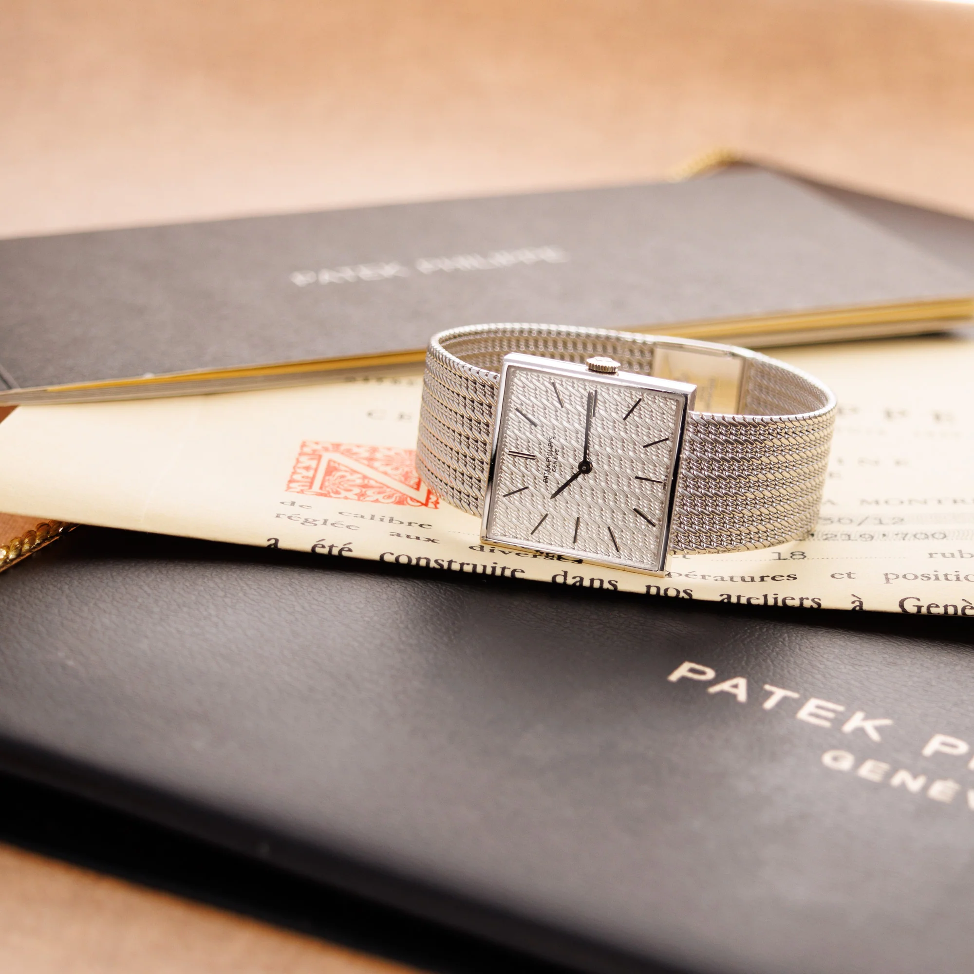 Patek Philippe White Gold Square Watch Ref. 3430 - Image 3
