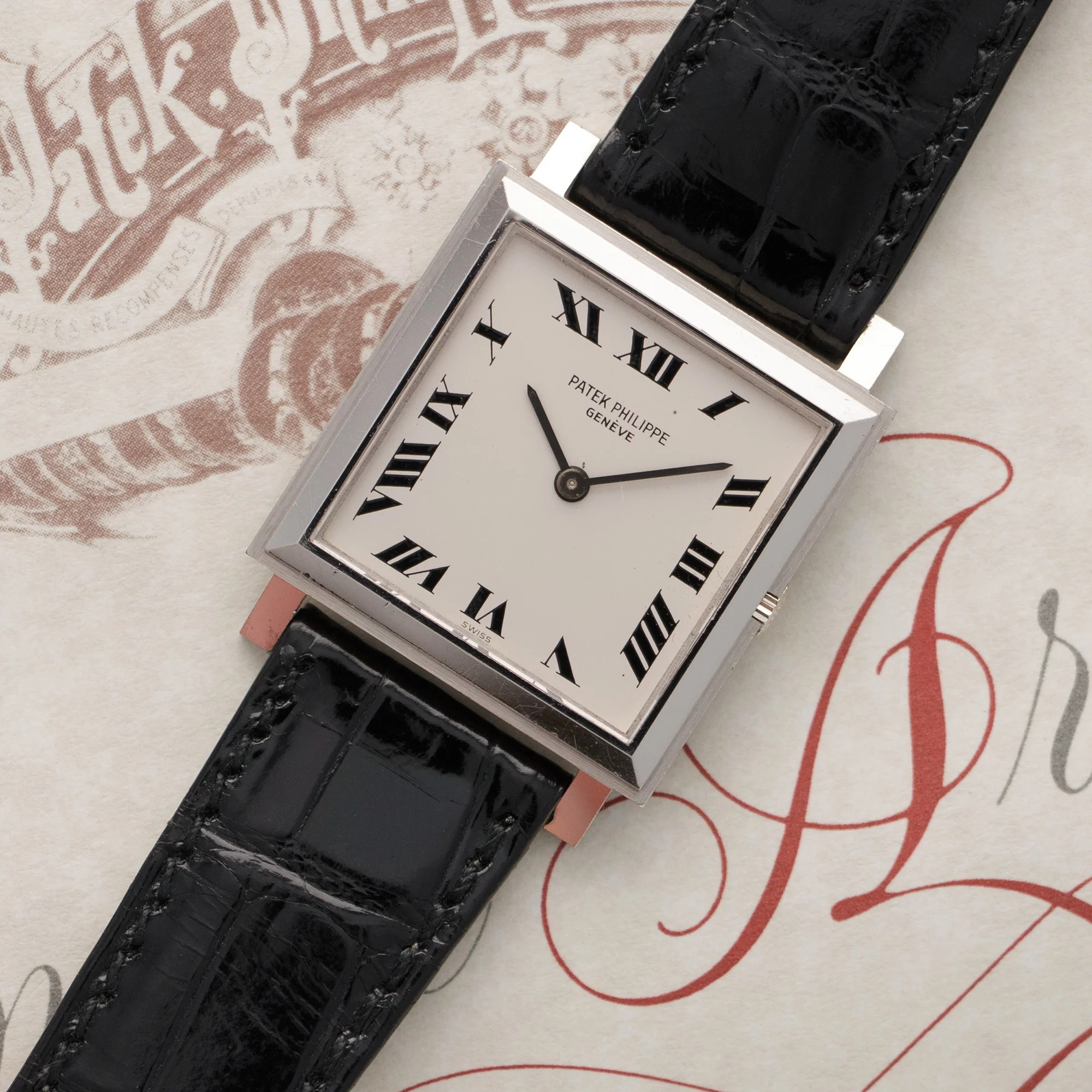 Patek Philippe White Gold Square Watch Ref. 3490 - Image 2