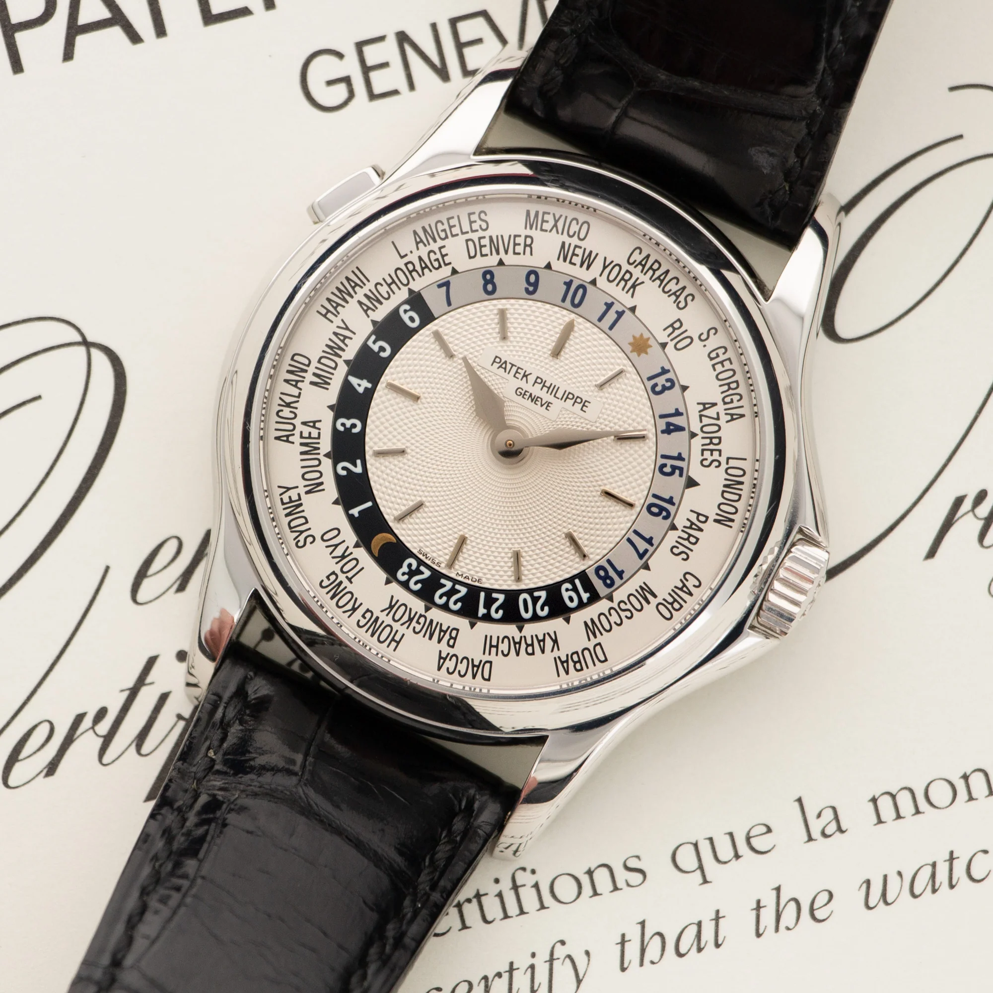 Patek Philippe White Gold Travel Time Watch Ref. 5110 with Original Box and Papers - Image 2