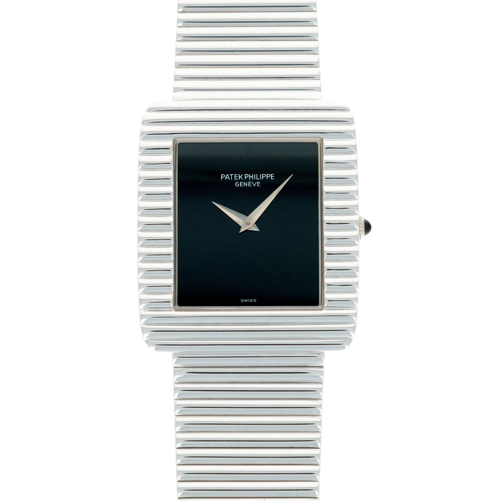 Patek Philippe White Gold Watch Ref 3733 with Black Onyx Dial