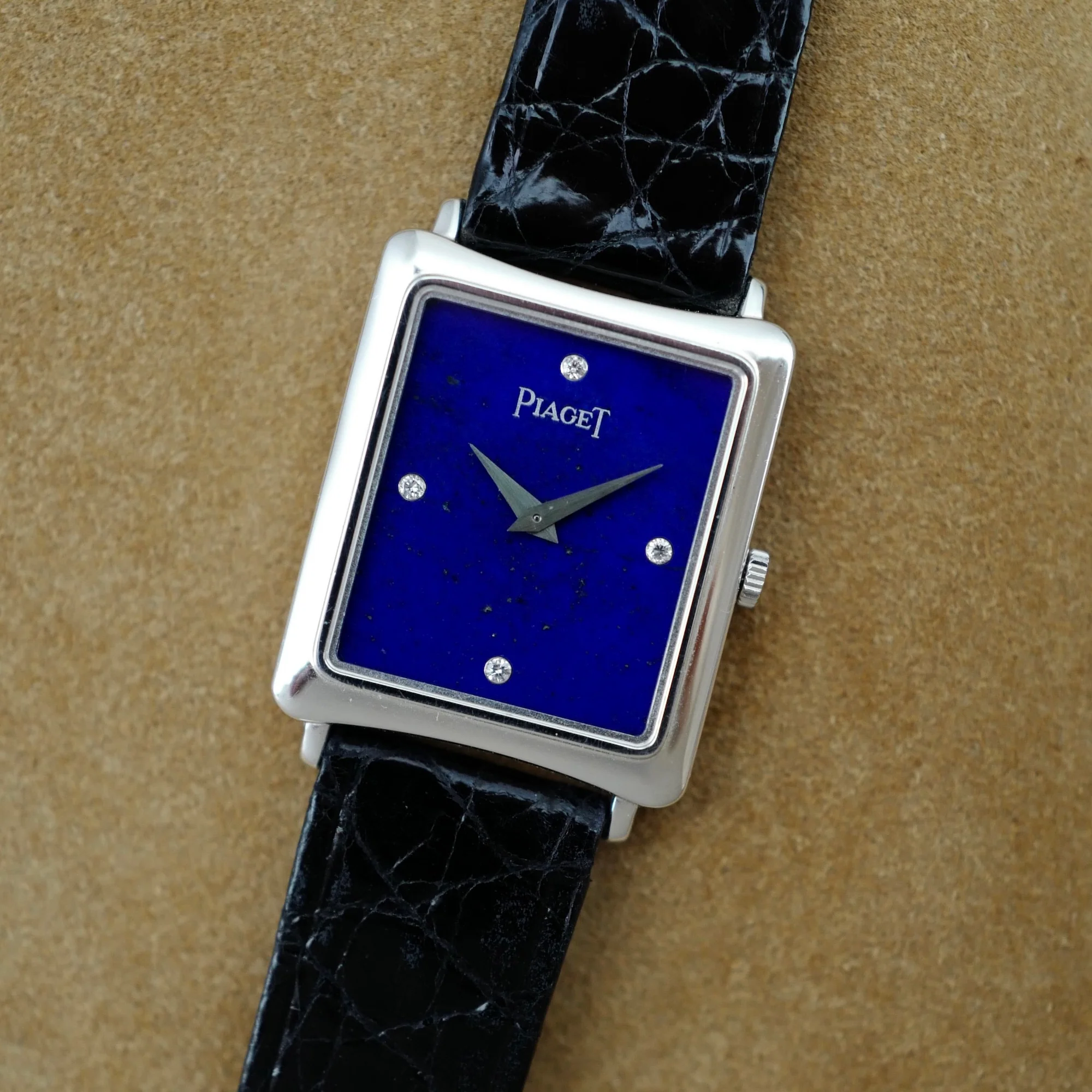 Piaget White Gold Watch Ref. 9254 with Lapis Lazuli Dial - Image 2