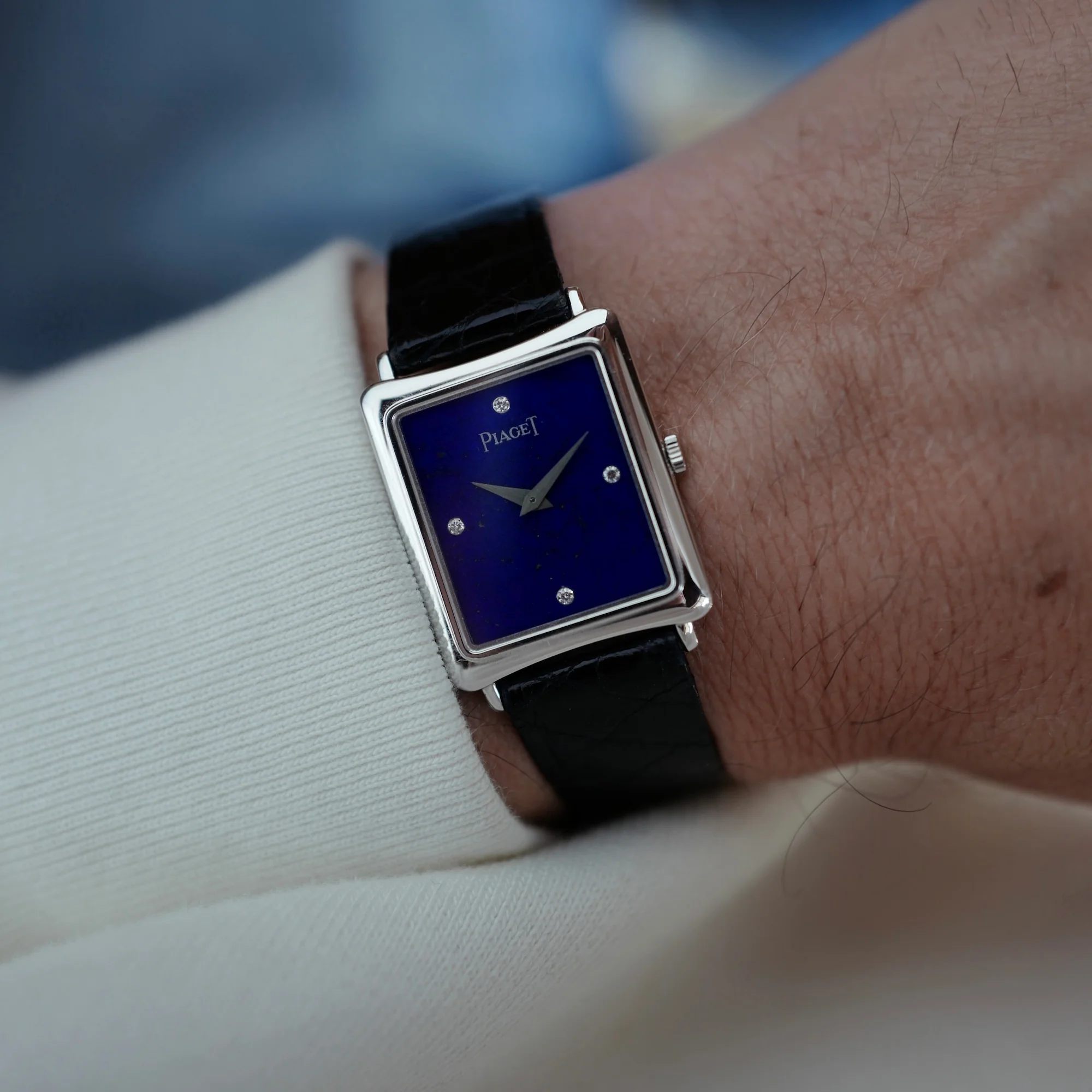Piaget White Gold Watch Ref. 9254 with Lapis Lazuli Dial - Image 3
