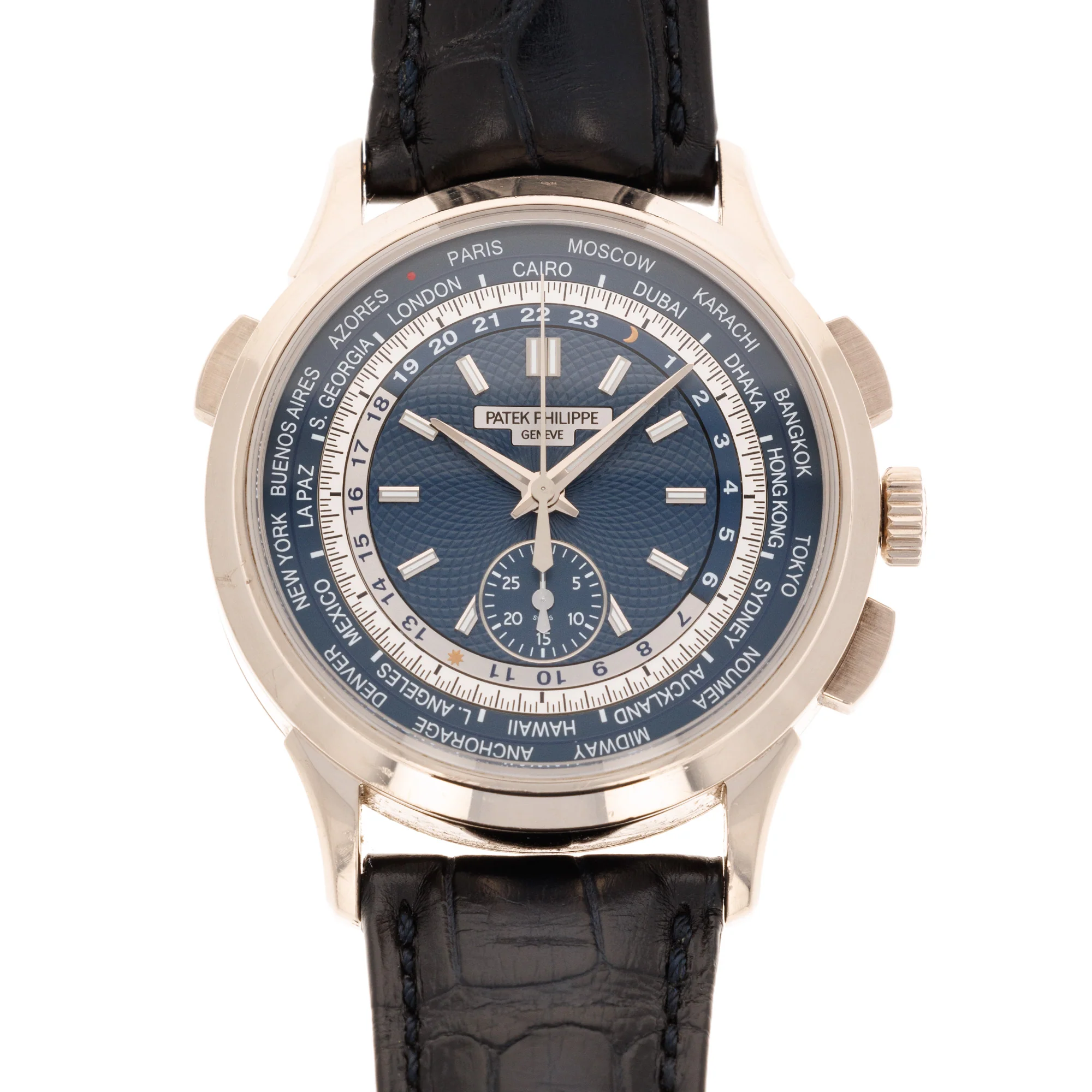 Patek Philippe White Gold World Time Chronograph Ref. 5930G