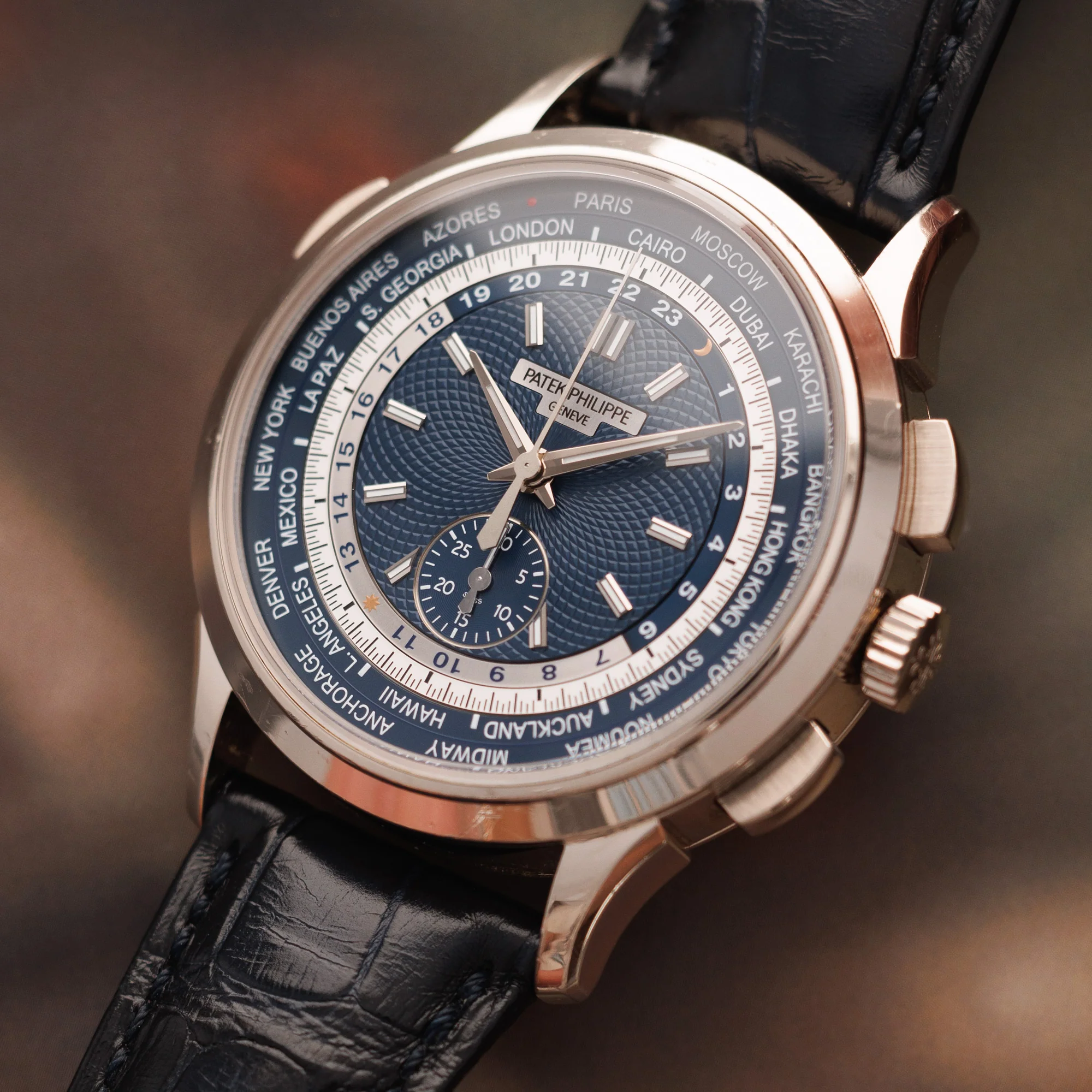 Patek Philippe White Gold World Time Chronograph Ref. 5930G - Image 2