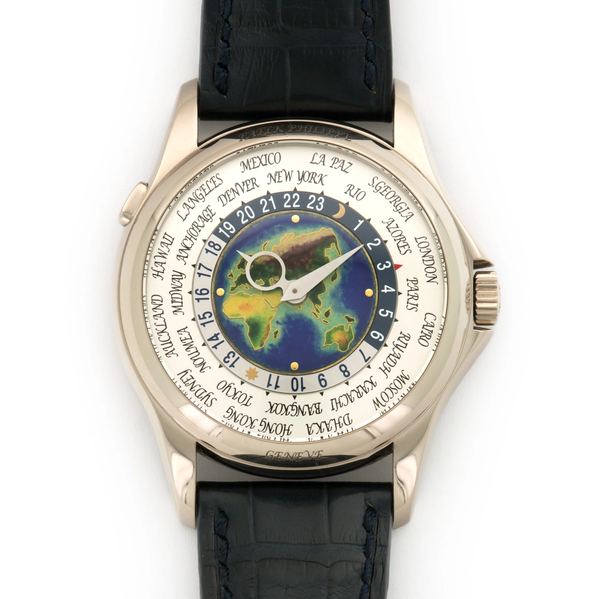 Patek Philippe White Gold World Time Cloisonne Watch Ref. 5131