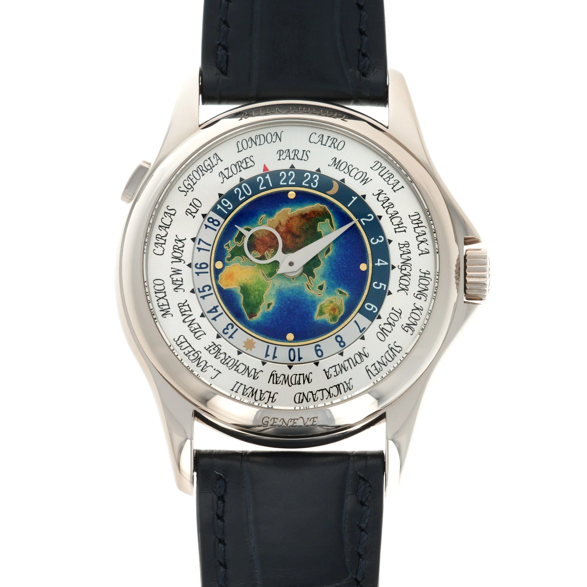 Patek Philippe White Gold World Time Cloisonne Watch Ref. 5131