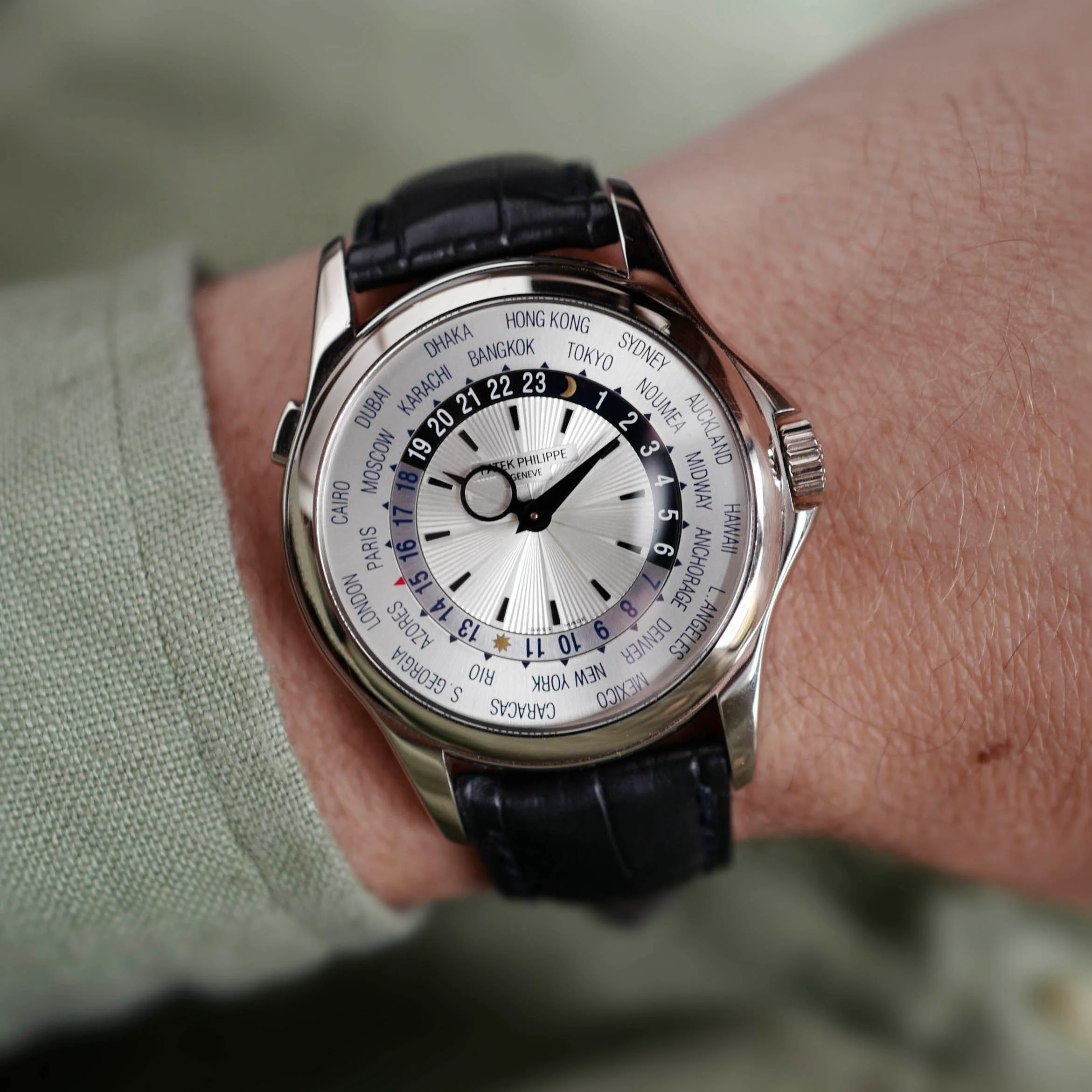 Patek Philippe White Gold World Time Watch Ref. 5130 - Image 3