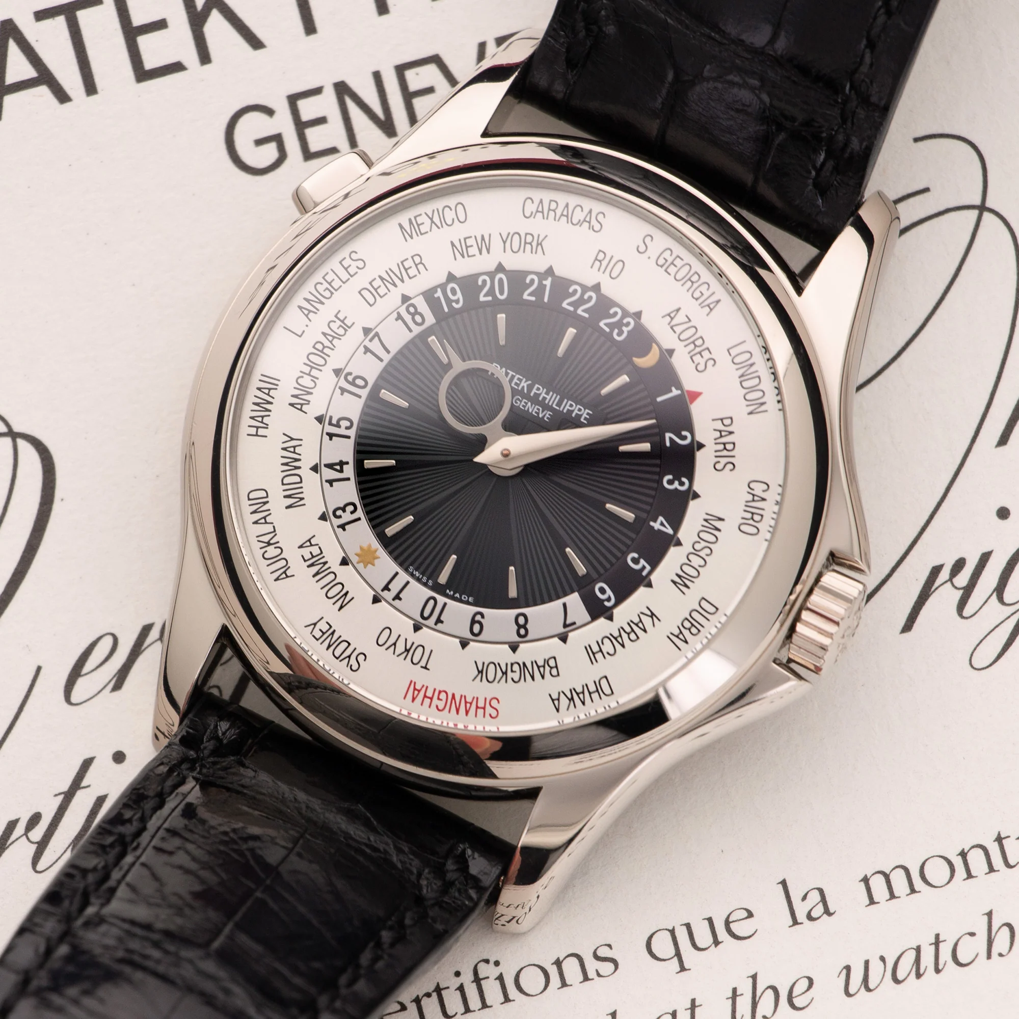 Patek Philippe White Gold World Time Watch Ref. 5130, Shanghai Edition - Image 2