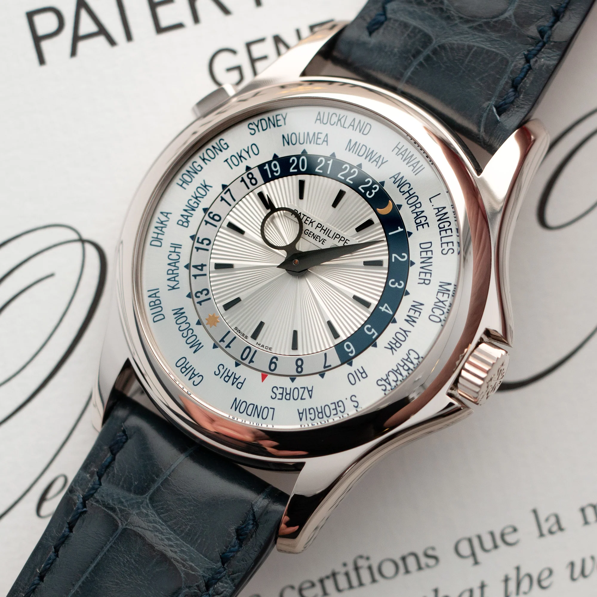Patek Philippe White Gold World Time Watch Ref. 5130 - Image 2