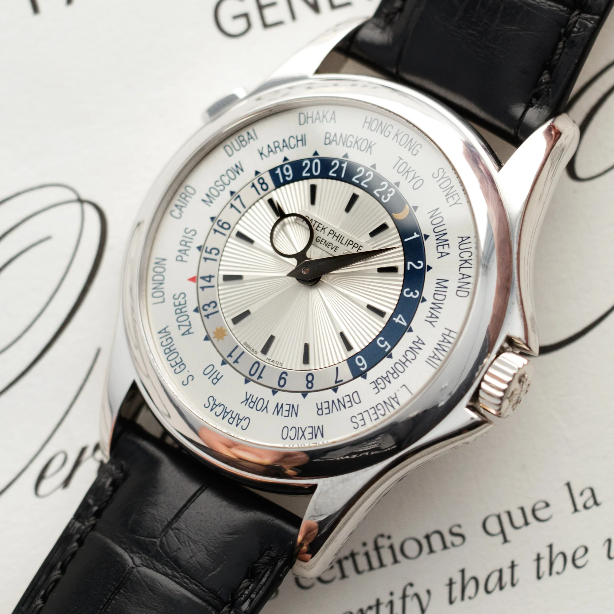Patek Philippe White Gold World Time Watch Ref. 5130 - Image 2