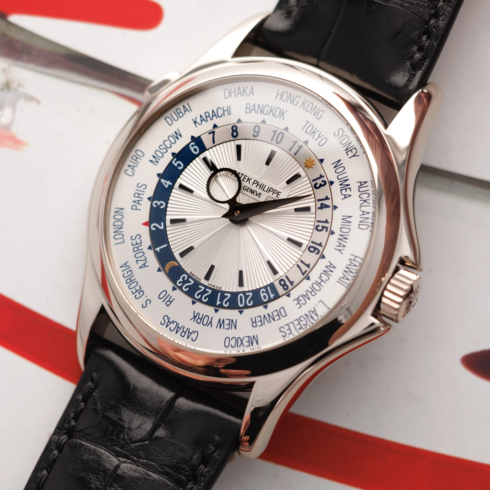 Patek Philippe White Gold World Time Watch Ref. 5130 - Image 2