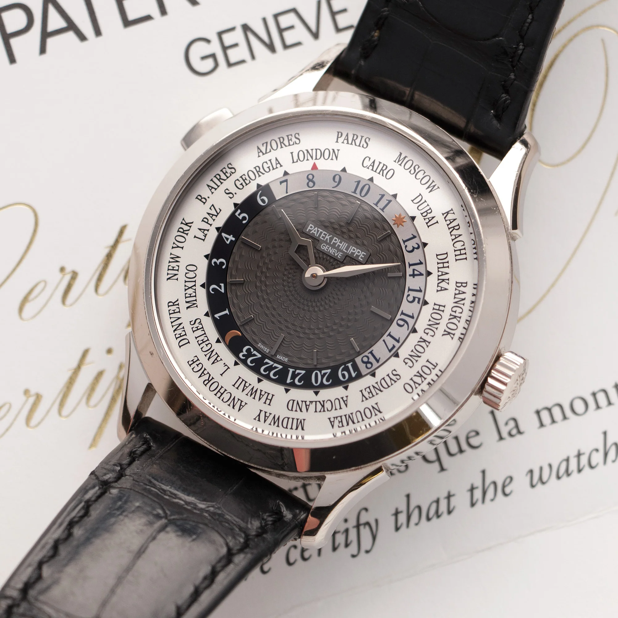 Patek Philippe White Gold World Time Watch Ref. 5230 - Image 2