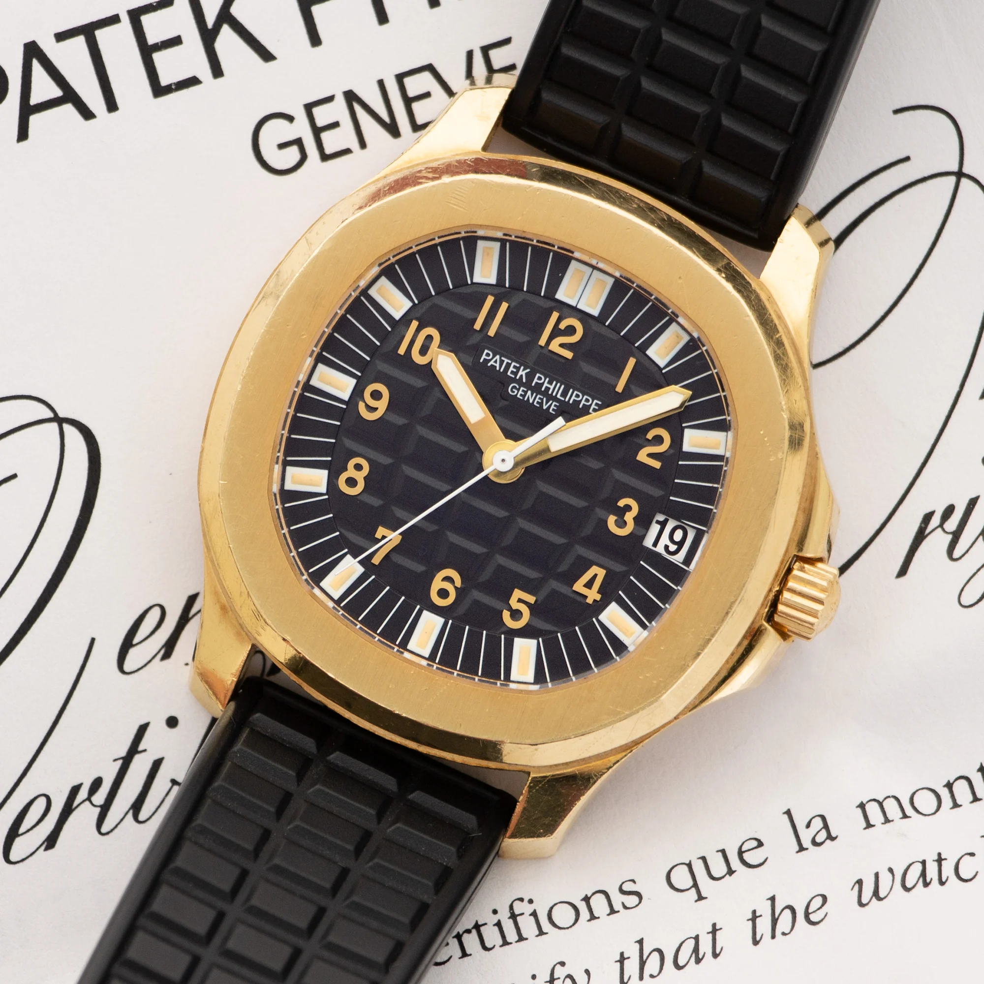 Patek Philippe Yellow Aquanaut Jumbo Watch Ref. 5065 - Image 2