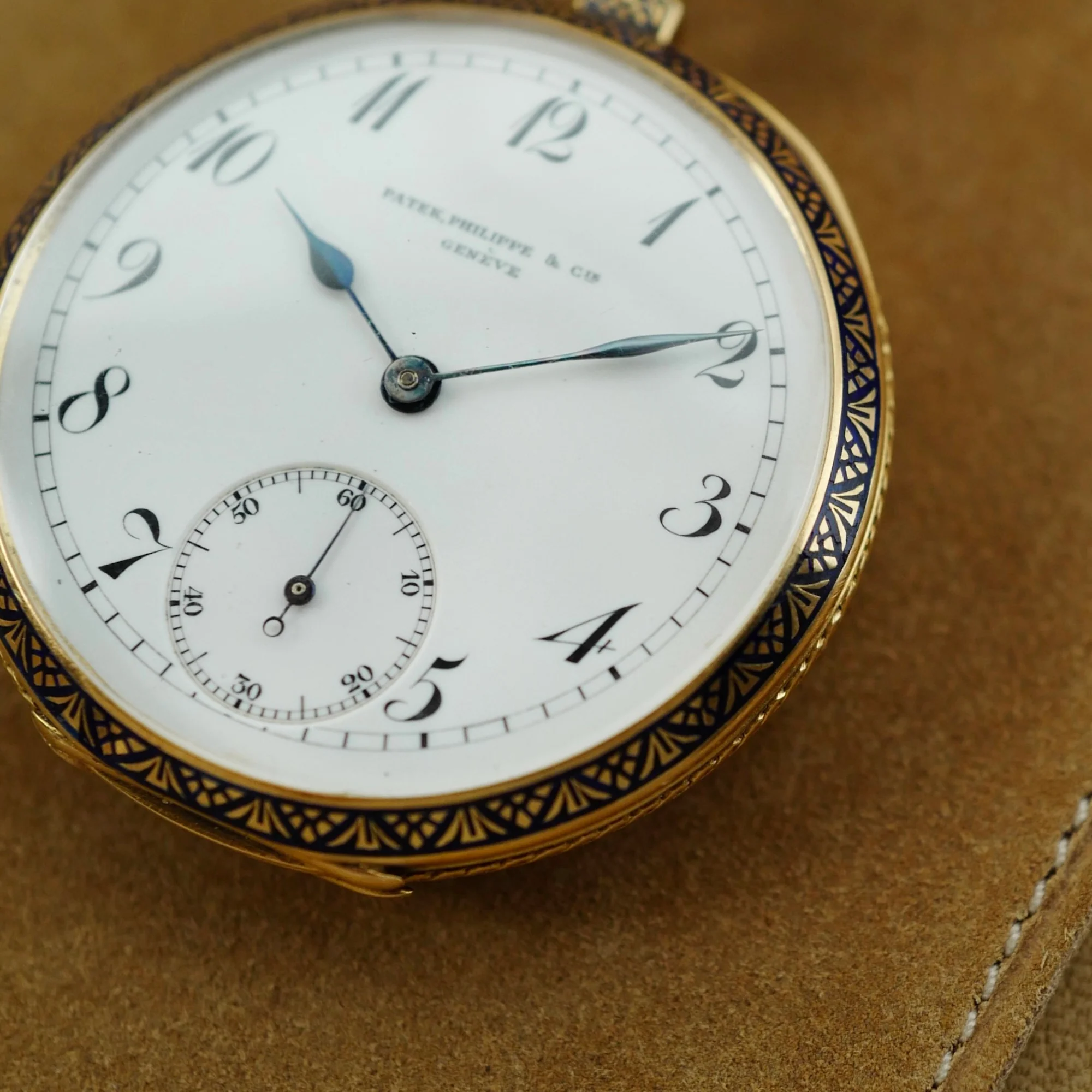 Patek Philippe Yellow Gold and Enamel Pocket Watch, Circa 1904 - Image 3