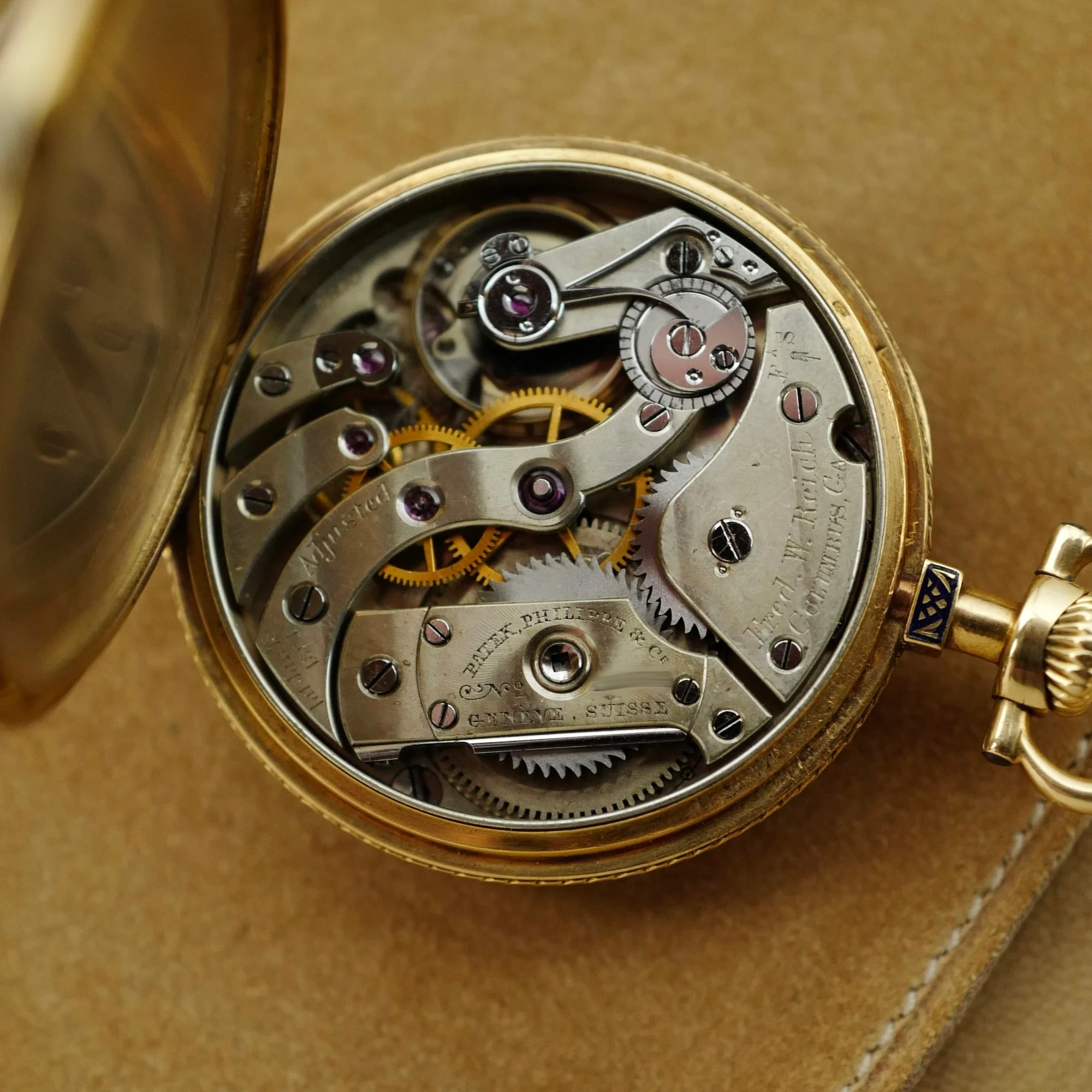 Patek Philippe Yellow Gold and Enamel Pocket Watch, Circa 1904 - Image 7