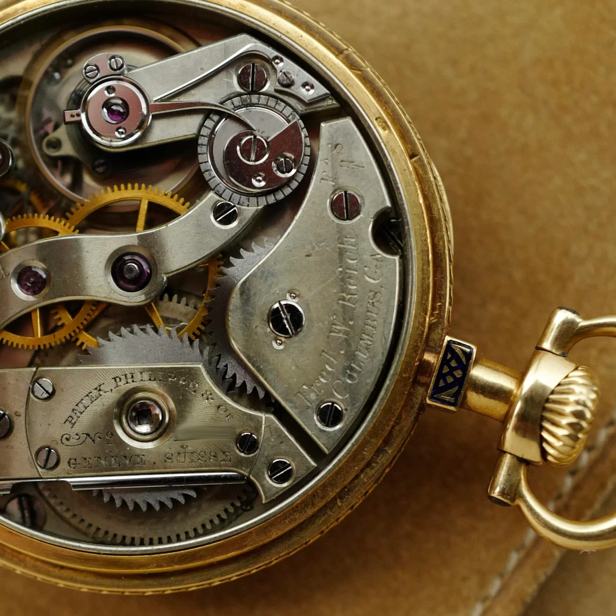 Patek Philippe Yellow Gold and Enamel Pocket Watch, Circa 1904 - Image 8
