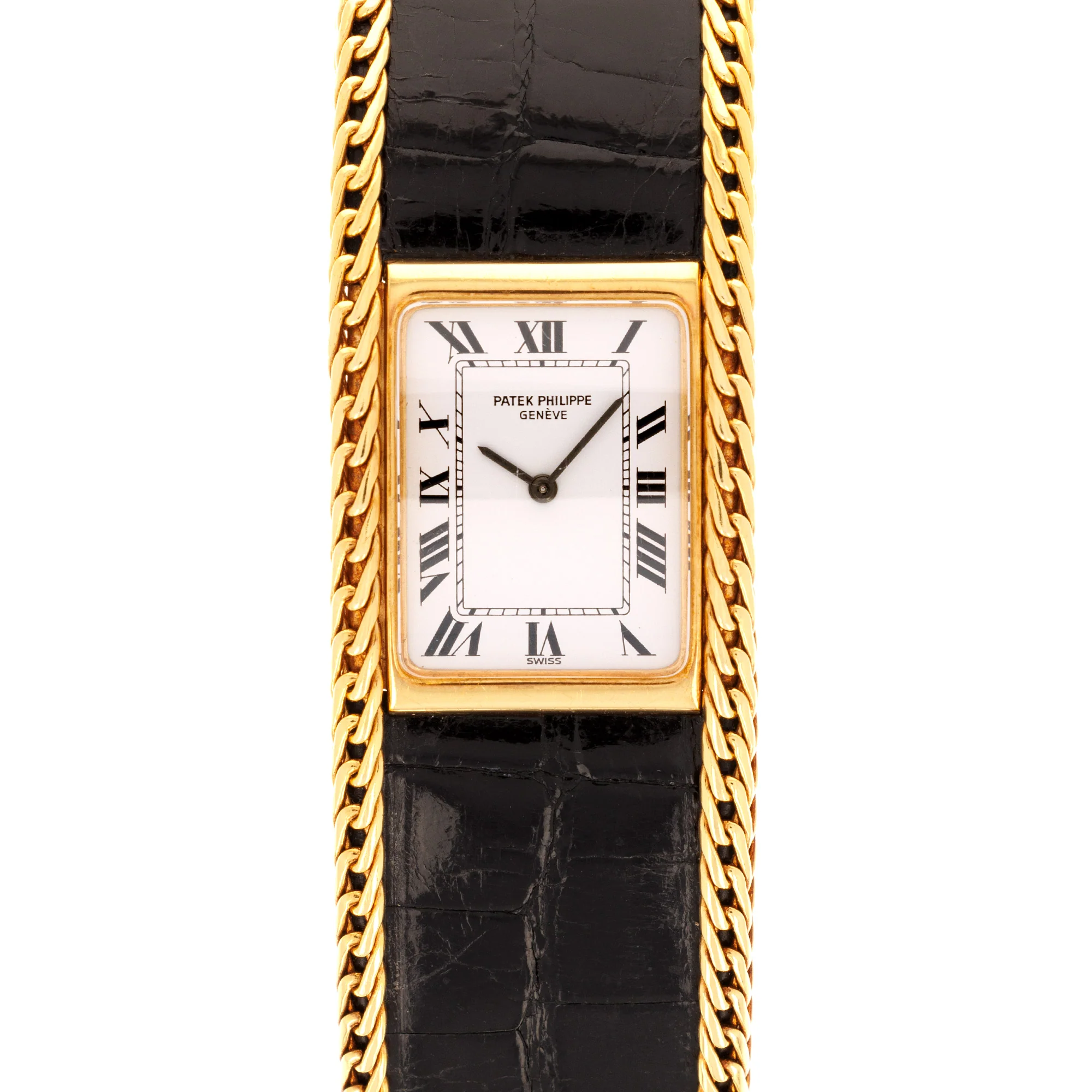 Patek Philippe Yellow Gold and Leather Bracelet Watch Ref. 4241