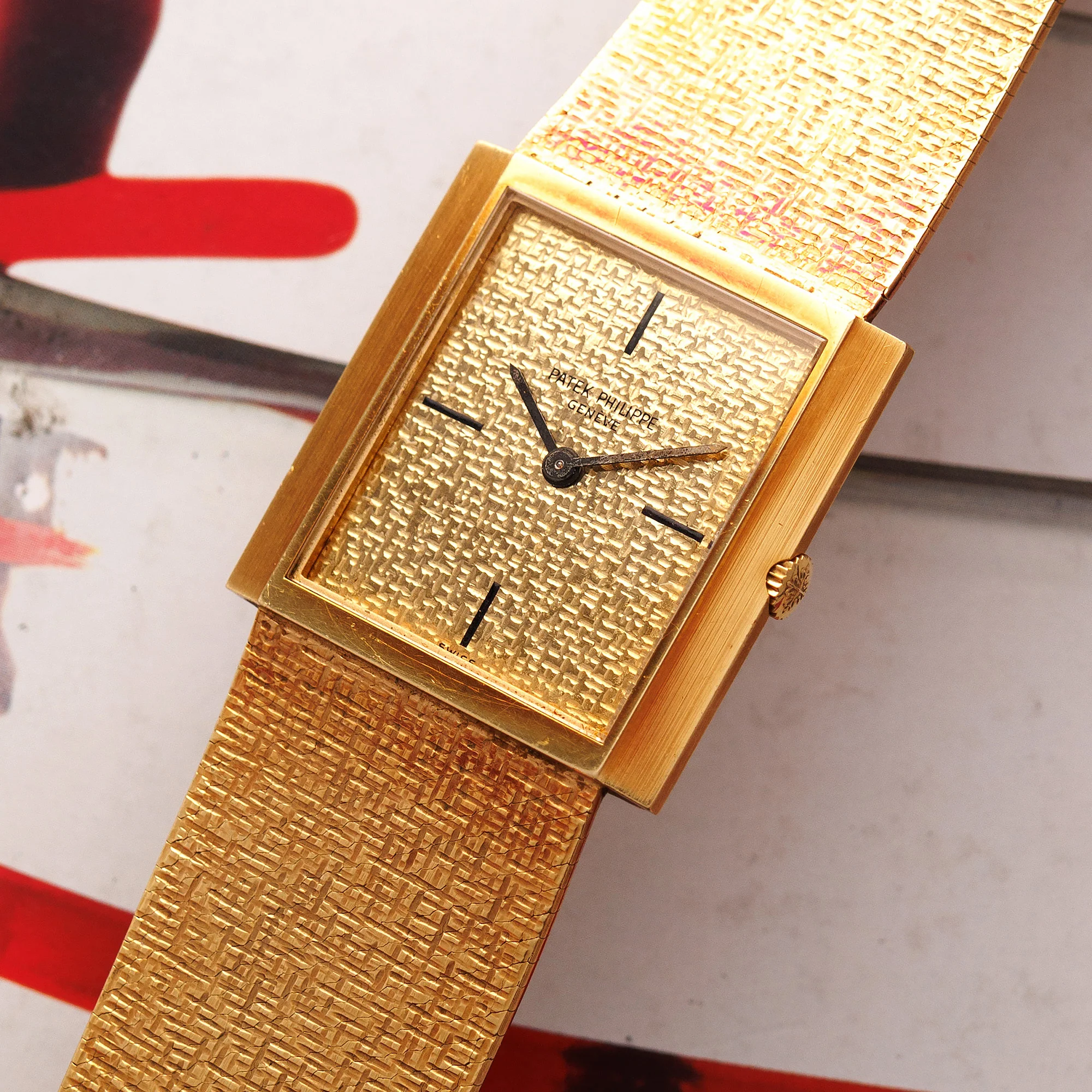 Patek Philippe Yellow Gold Bracelet Watch Ref. 3491 - Image 2