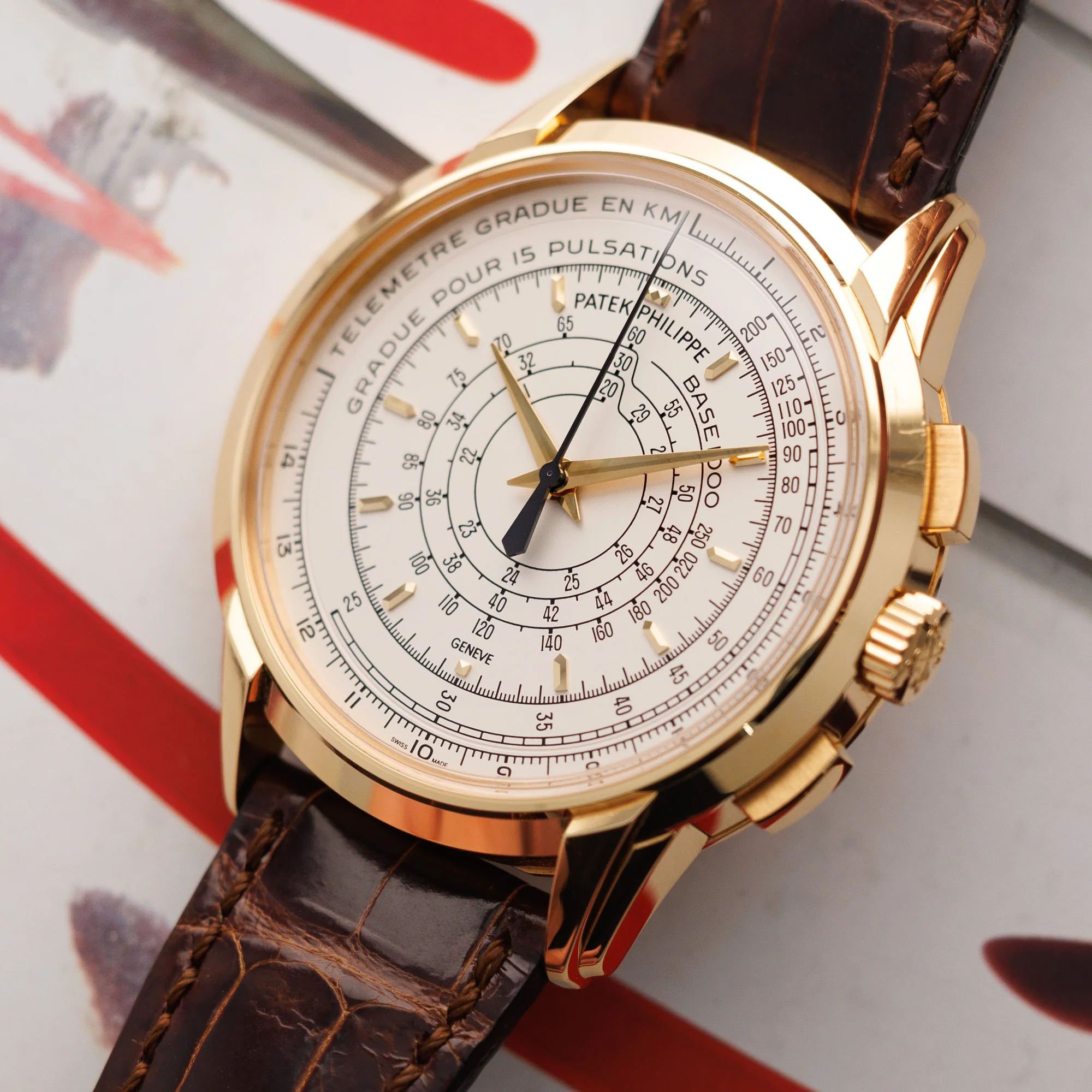 Patek Philippe Yellow Gold Chronograph 175th Anniversary Watch Ref. 5975 - Image 2
