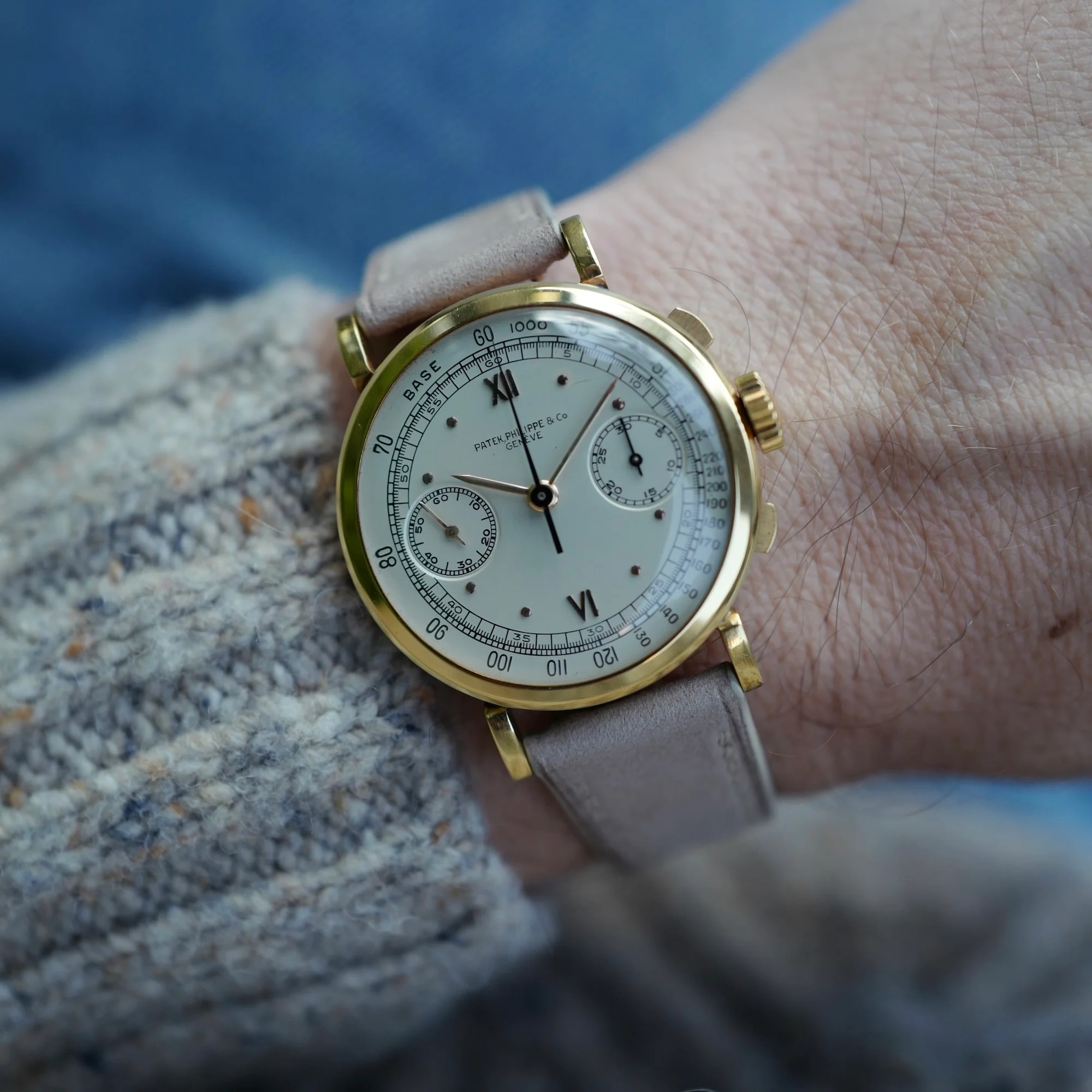 Patek Philippe Yellow Gold Chronograph Watch Ref. 591, Incredible Original Condition - Image 3