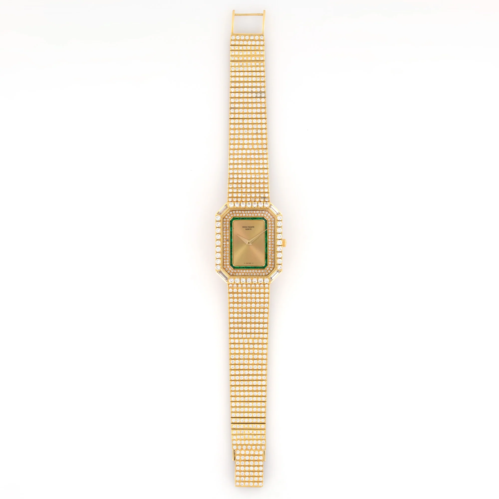 Patek Philippe Yellow Gold Diamond & Emerald Watch - Image 3