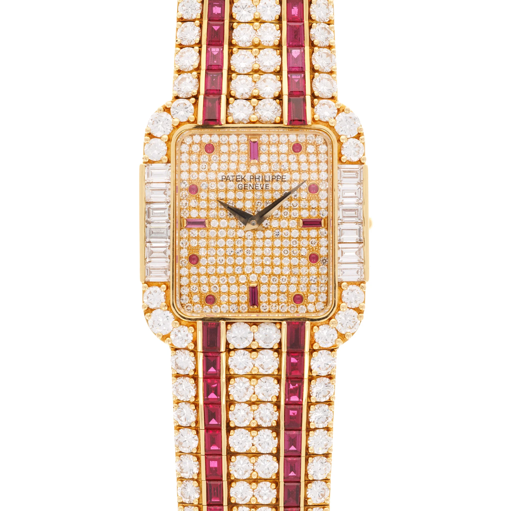 Patek Philippe Yellow Gold Diamond & Ruby Watch Ref. 3968