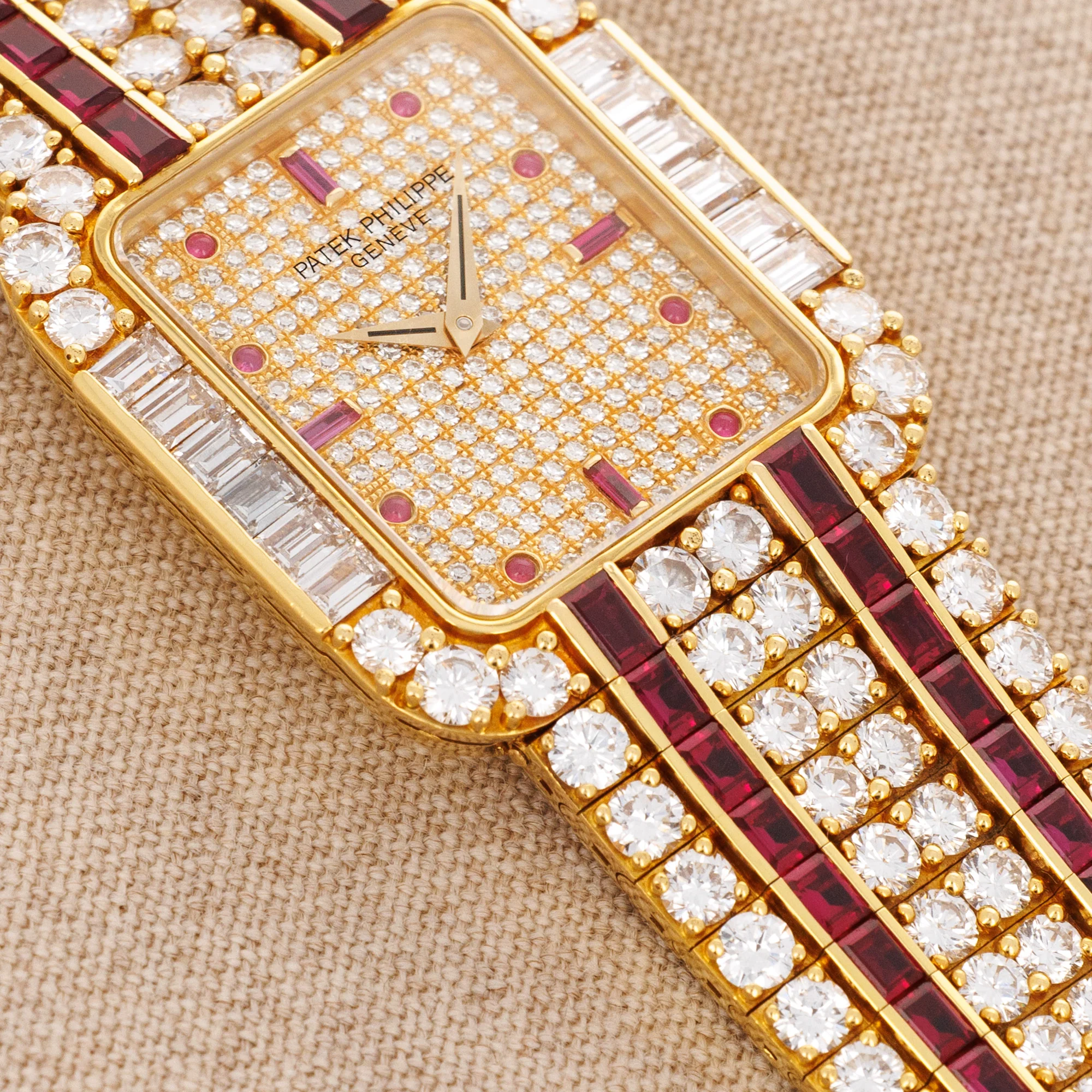 Patek Philippe Yellow Gold Diamond & Ruby Watch Ref. 3968 - Image 3