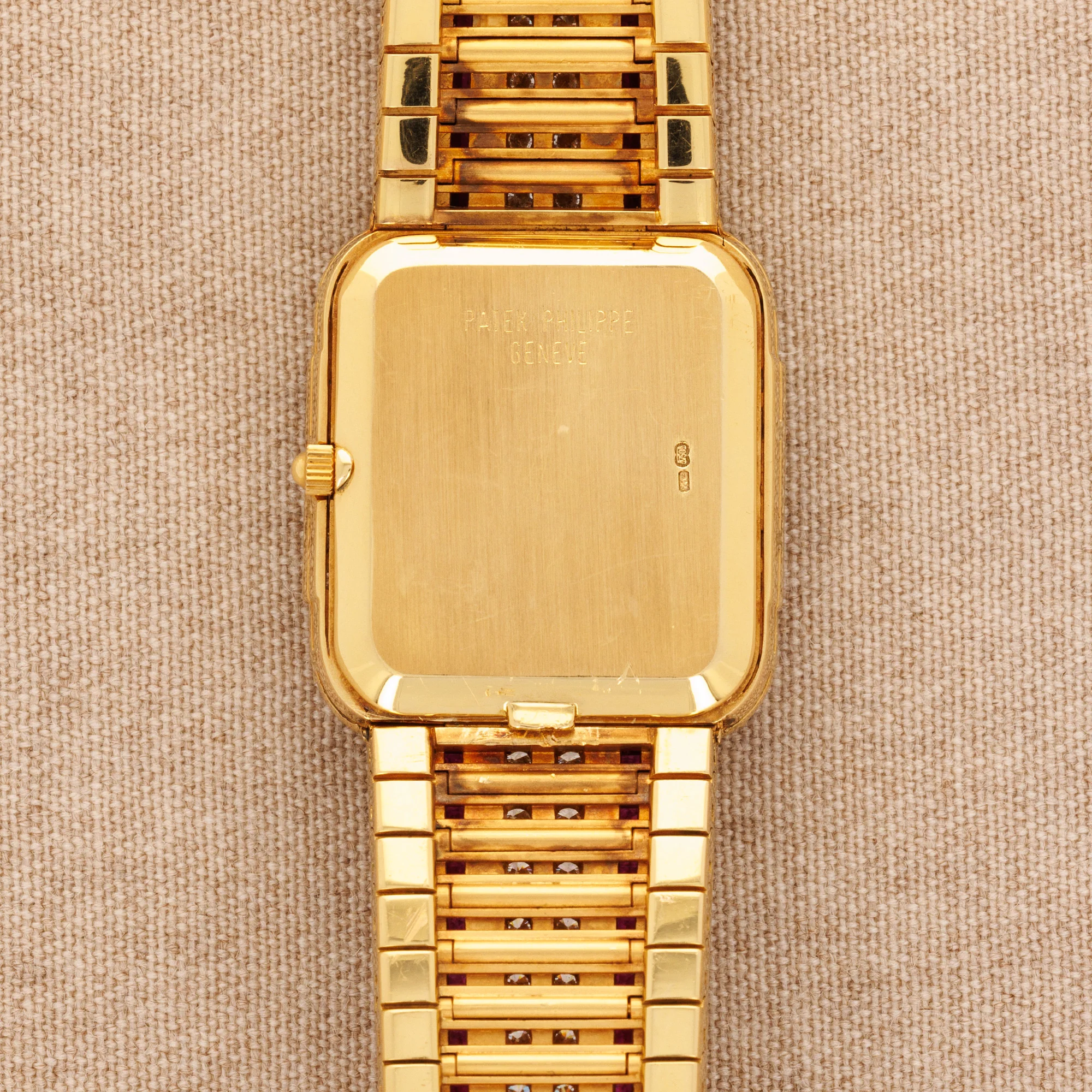 Patek Philippe Yellow Gold Diamond & Ruby Watch Ref. 3968 - Image 5
